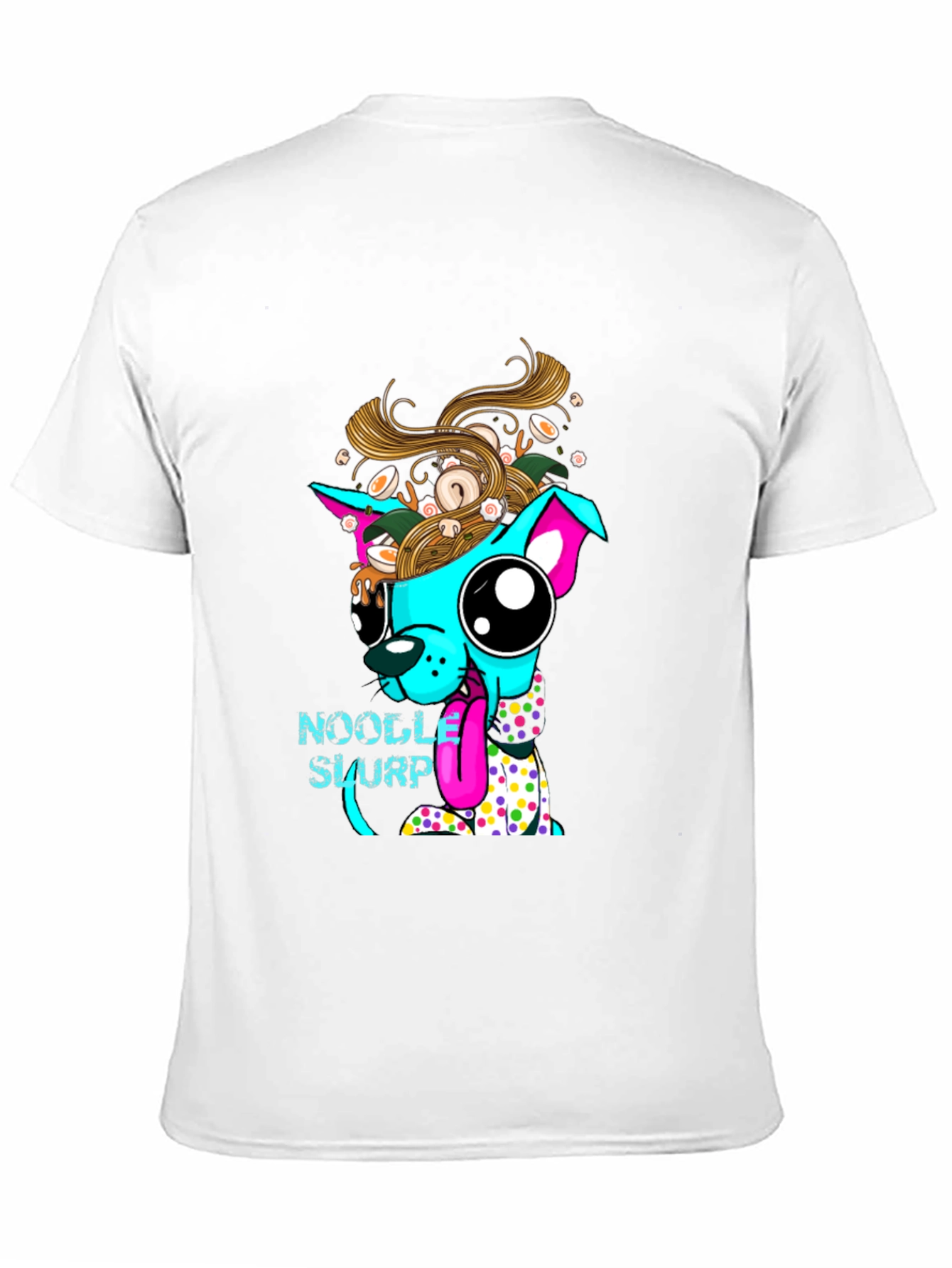 Noodle Slurp Dog T-Shirt - Unique Graphic Tee