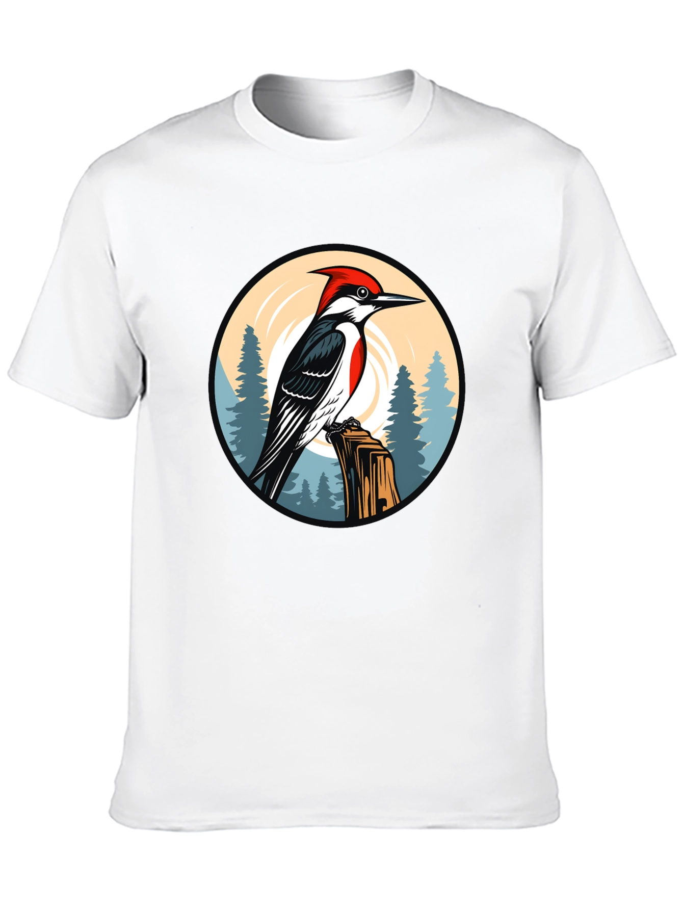 Woodpecker Graphic Tee - Nature Design