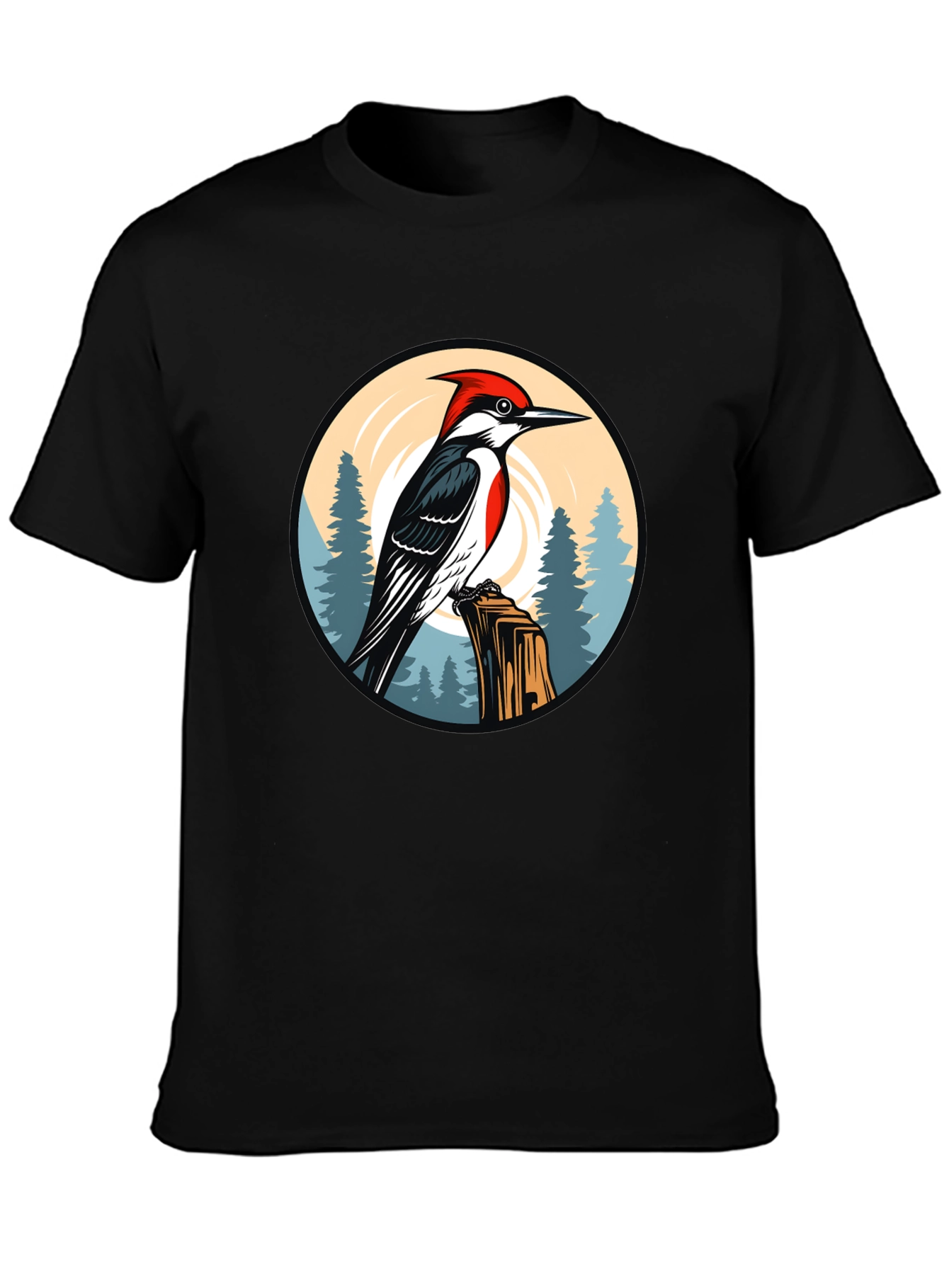 Woodpecker Graphic Tee - Nature Design