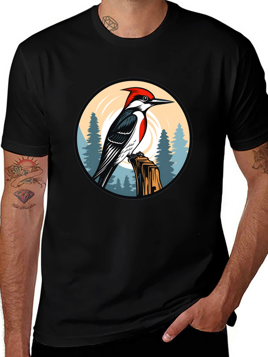 Woodpecker Graphic Tee - Nature Design