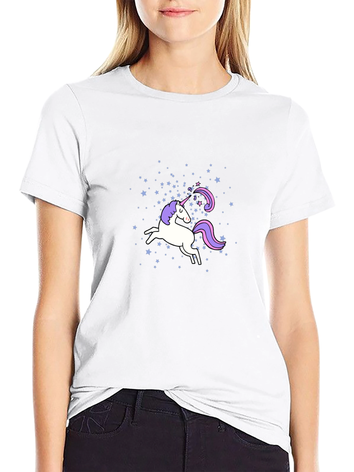 Unicorn Starry Black T-Shirt