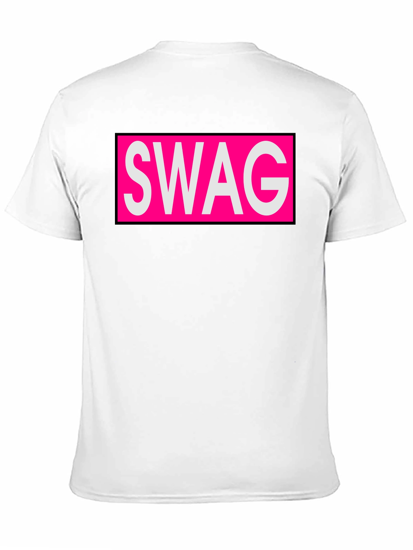 Mens Black T-Shirt with SWAG Graphic Print