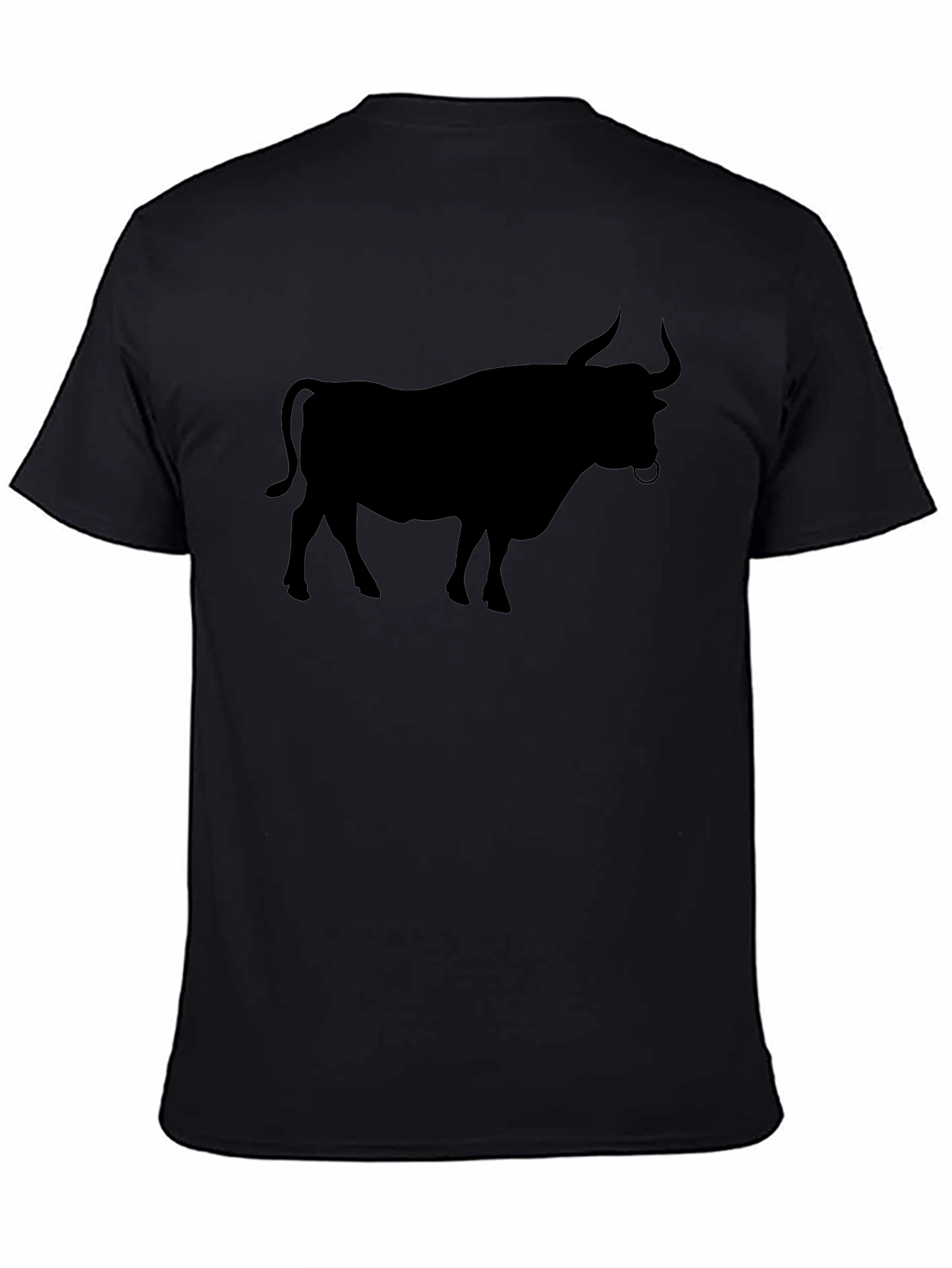 Black Bull Silhouette Graphic T-Shirt