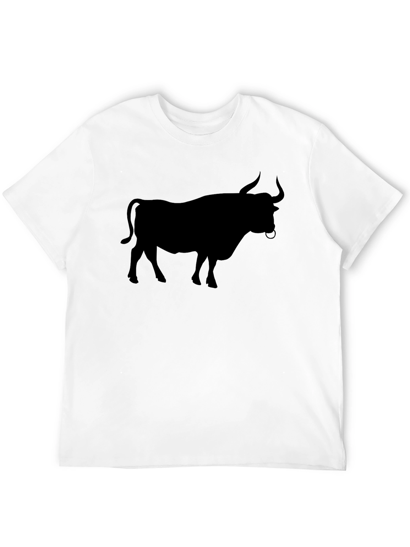Black Bull Silhouette Graphic T-Shirt