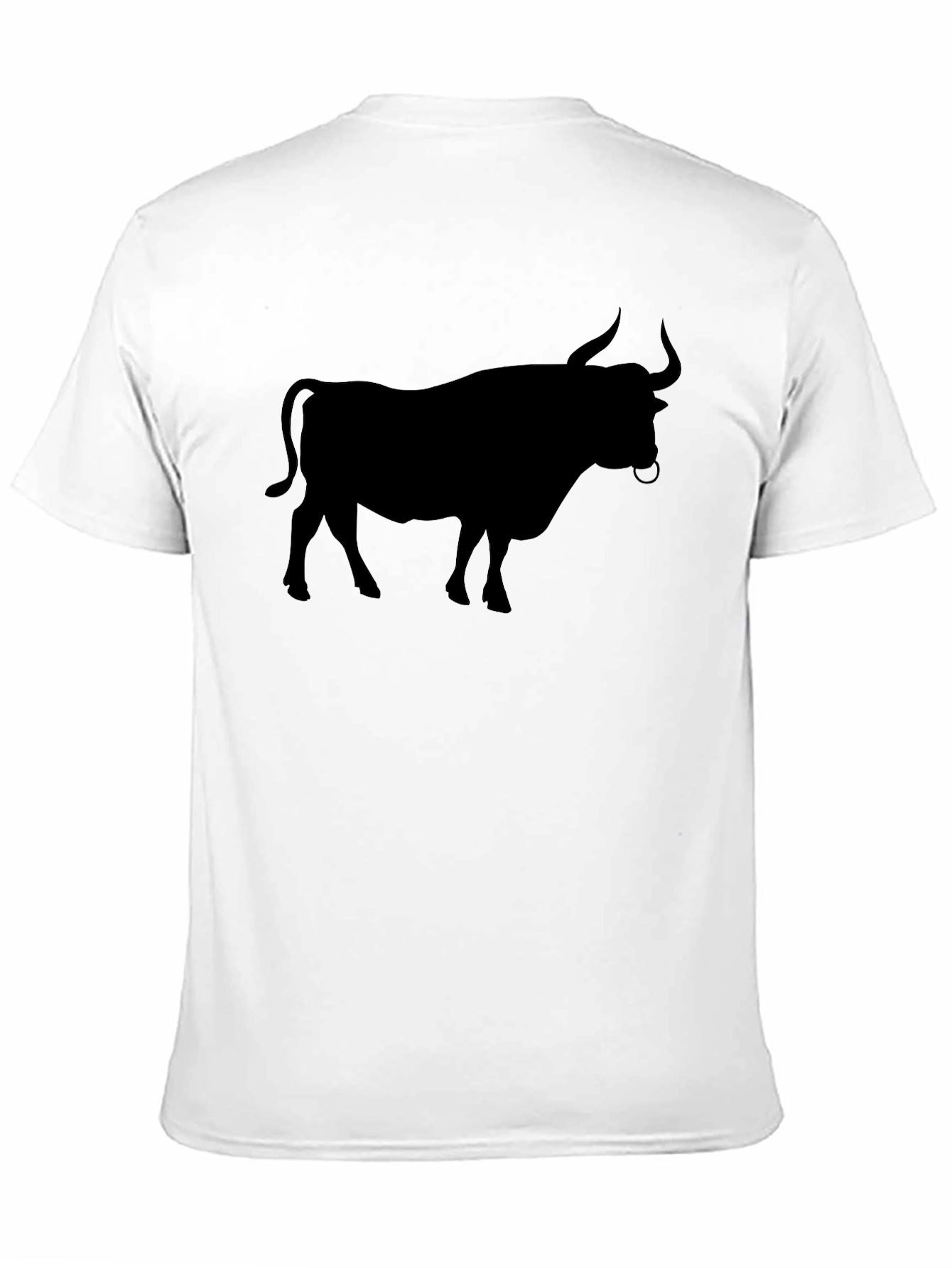 Black Bull Silhouette Graphic T-Shirt