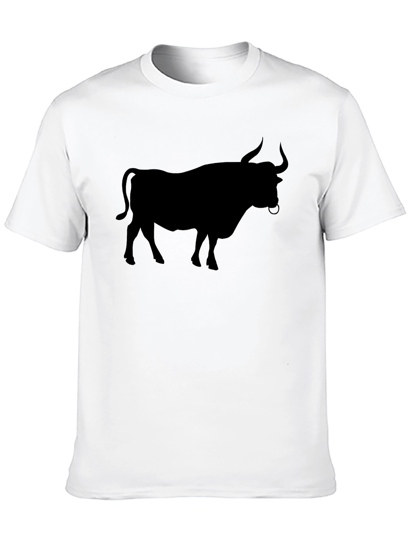 Black Bull Silhouette Graphic T-Shirt
