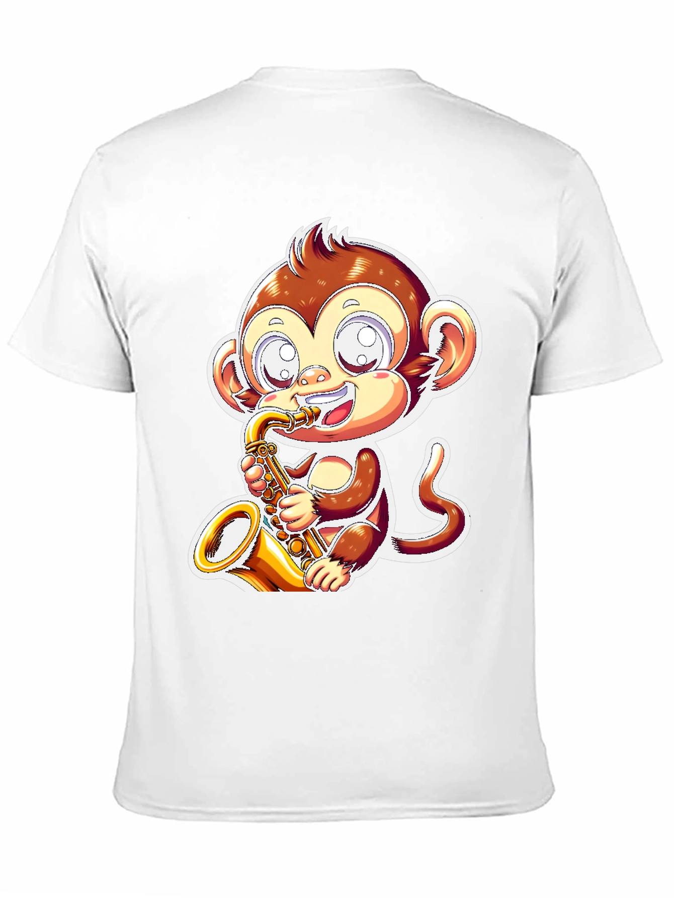 Monkey Saxophone Graphic Tee - Black T-Shirt