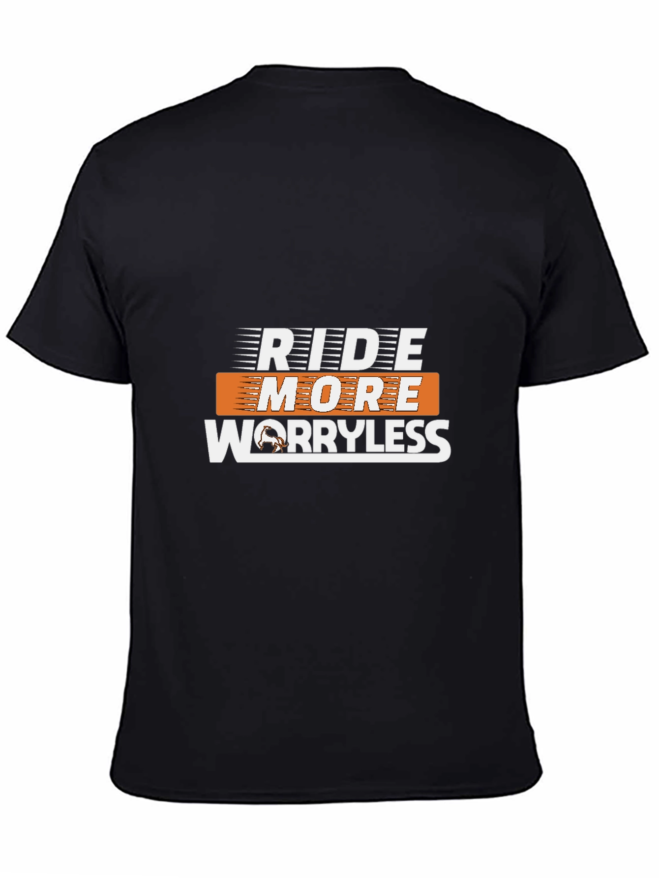 Ride More Worryless Black Graphic Tee