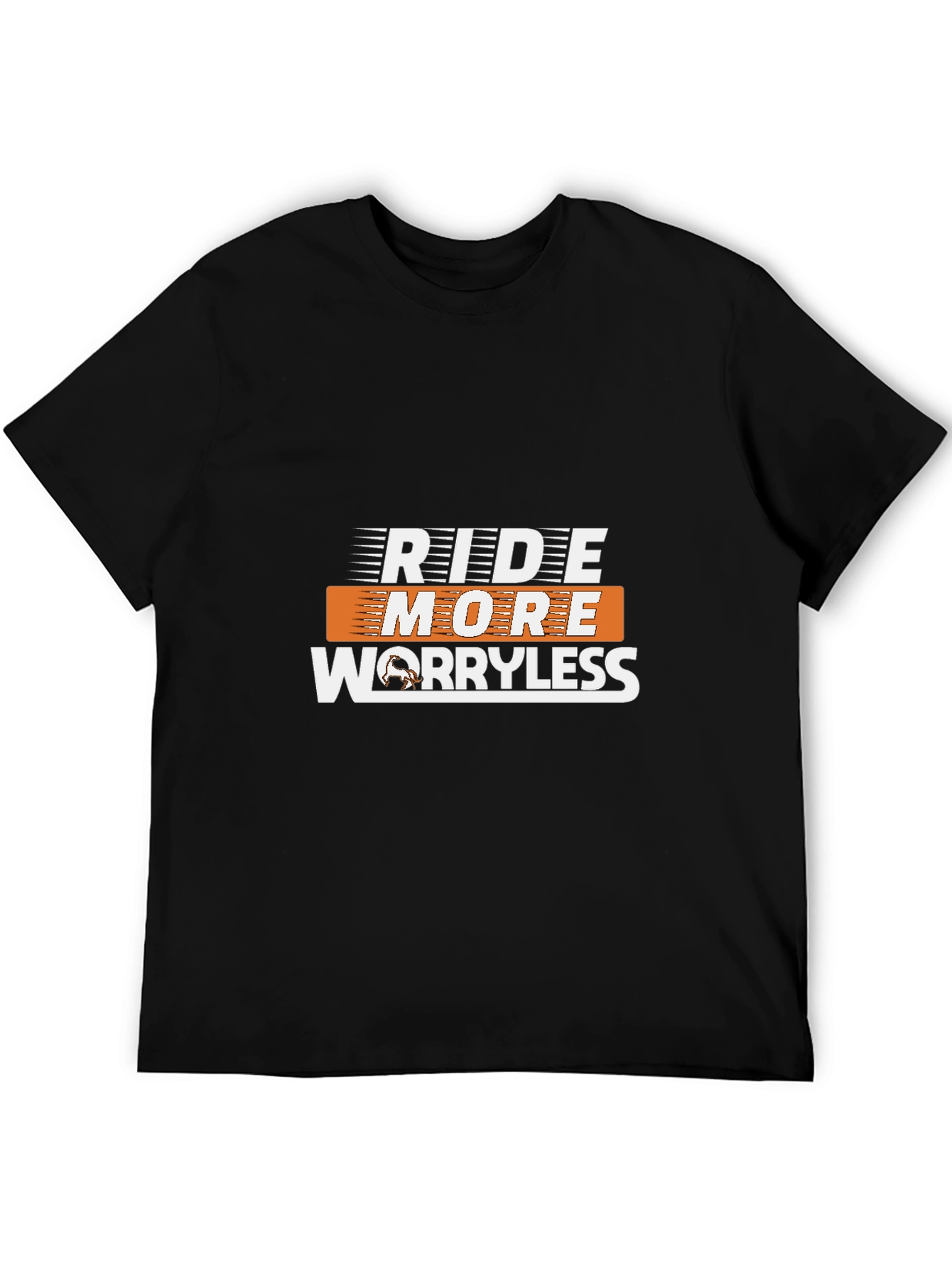 Ride More Worryless Black Graphic Tee
