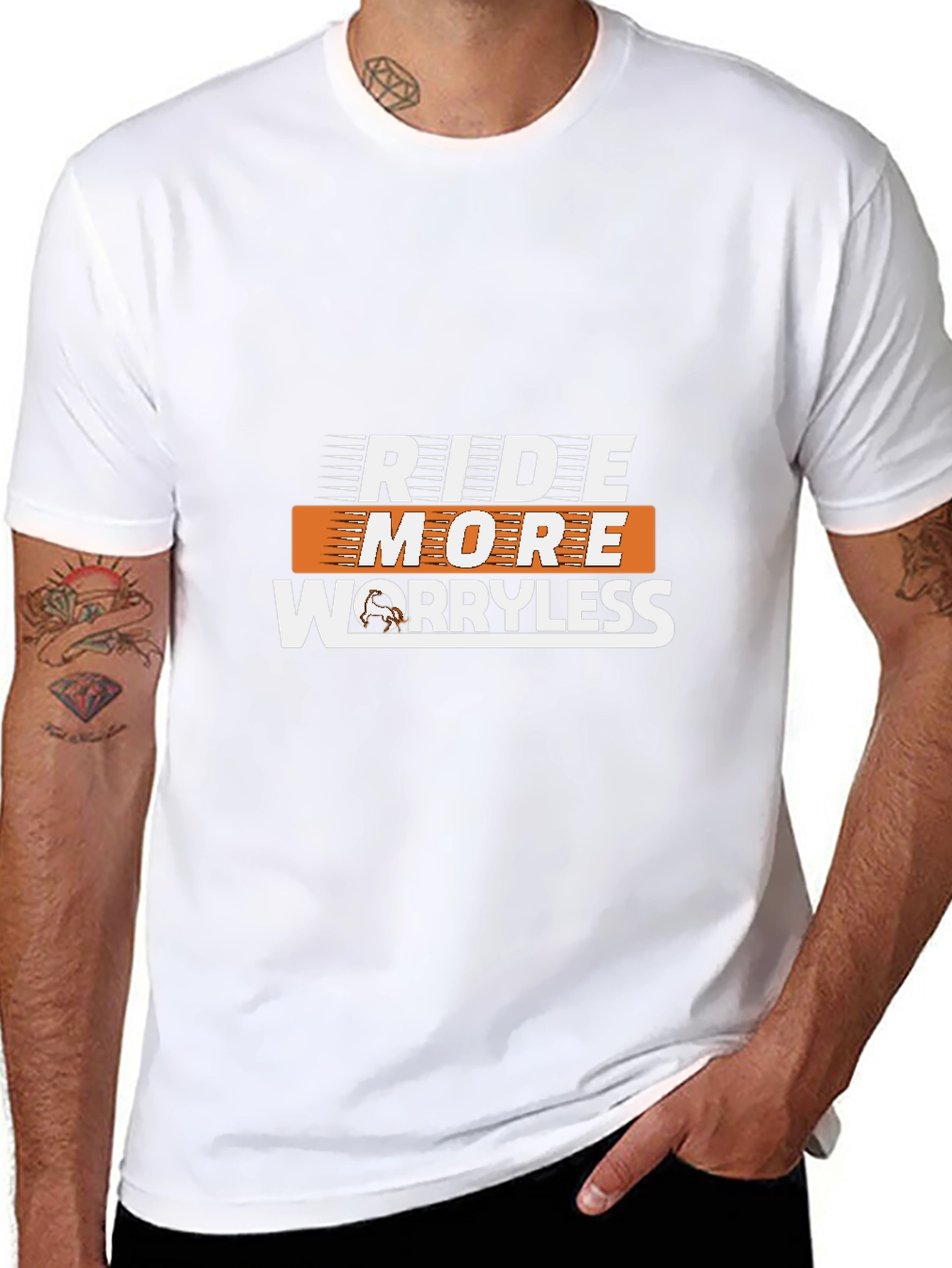 Ride More Worryless Black Graphic Tee