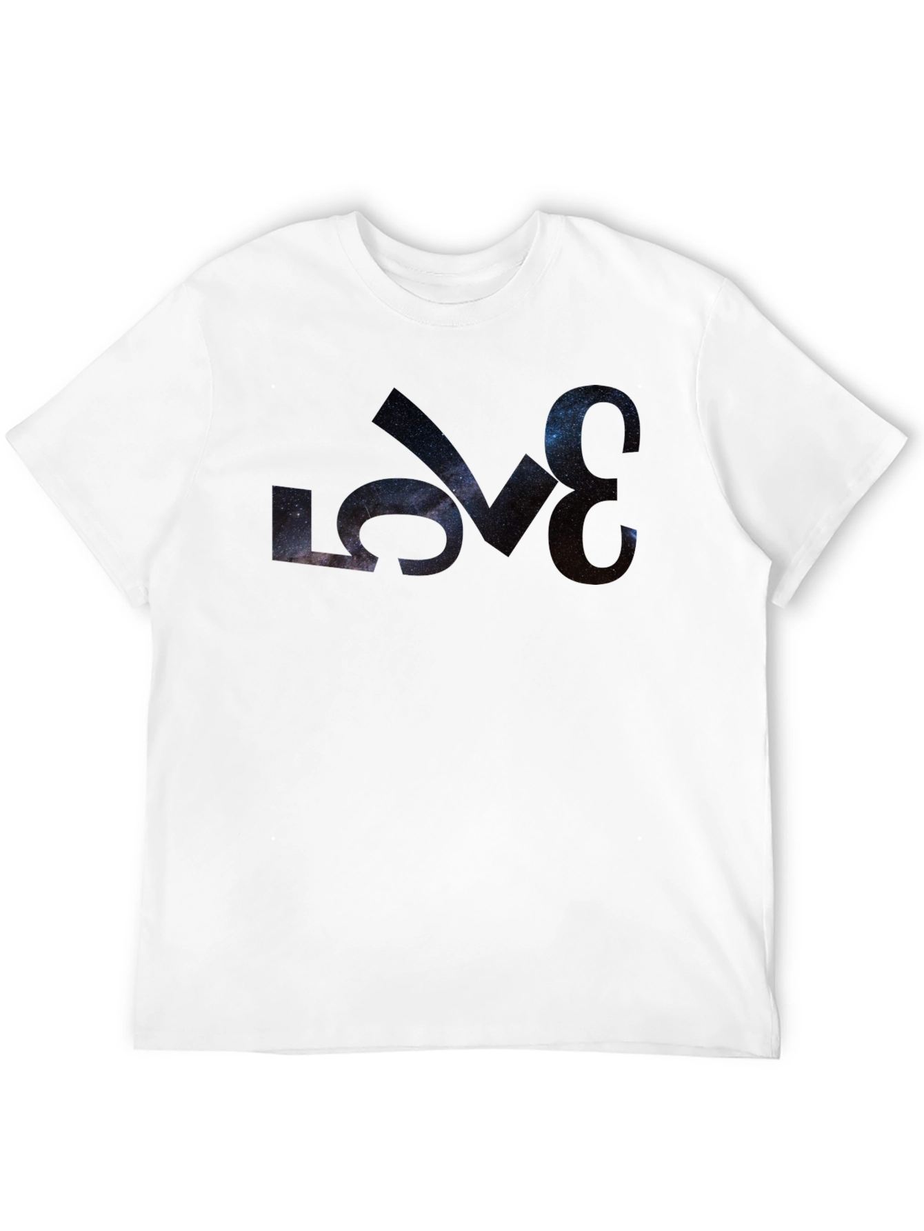 Galaxy LOVE Graphic Black T-Shirt