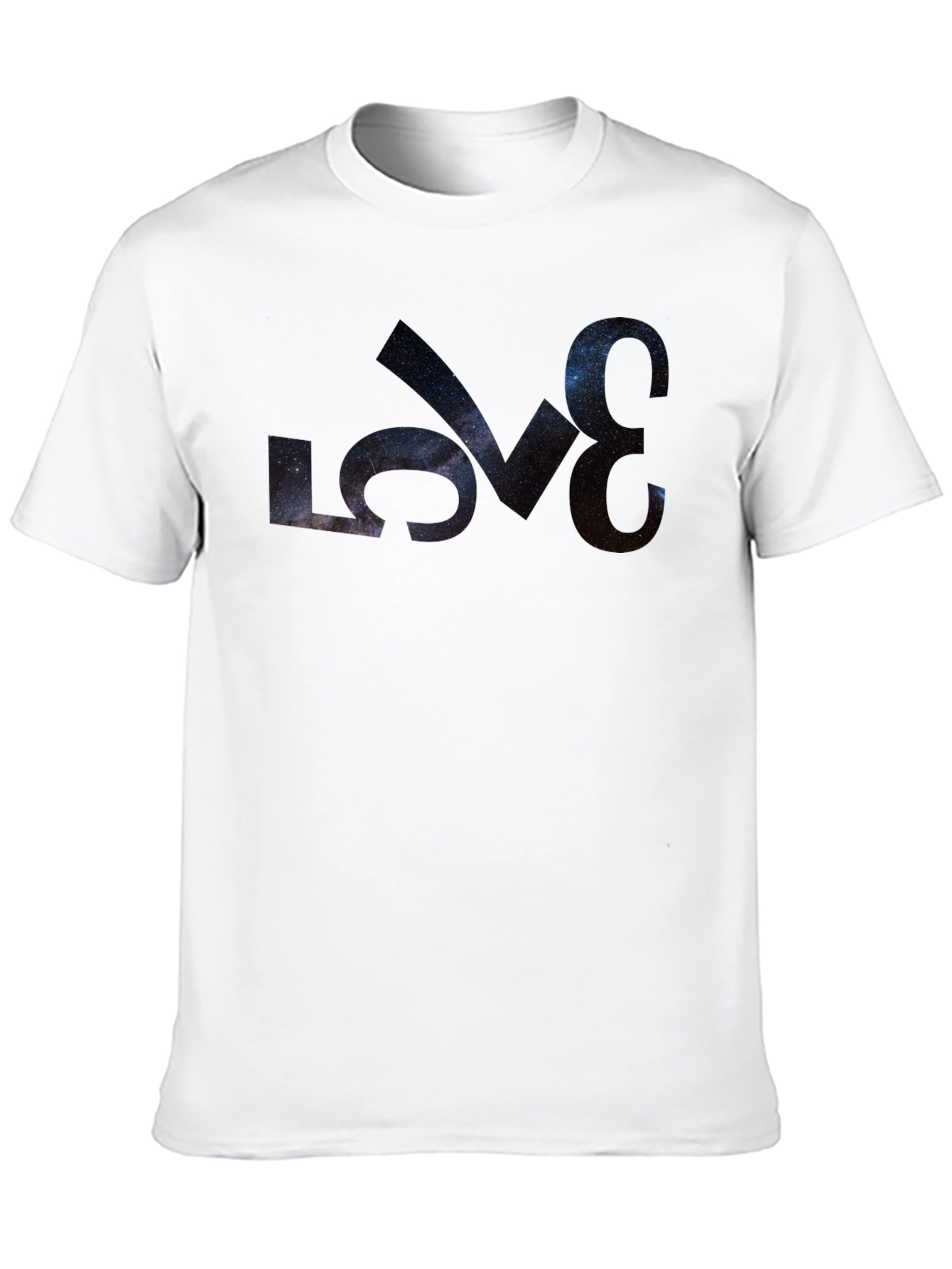 Galaxy LOVE Graphic Black T-Shirt