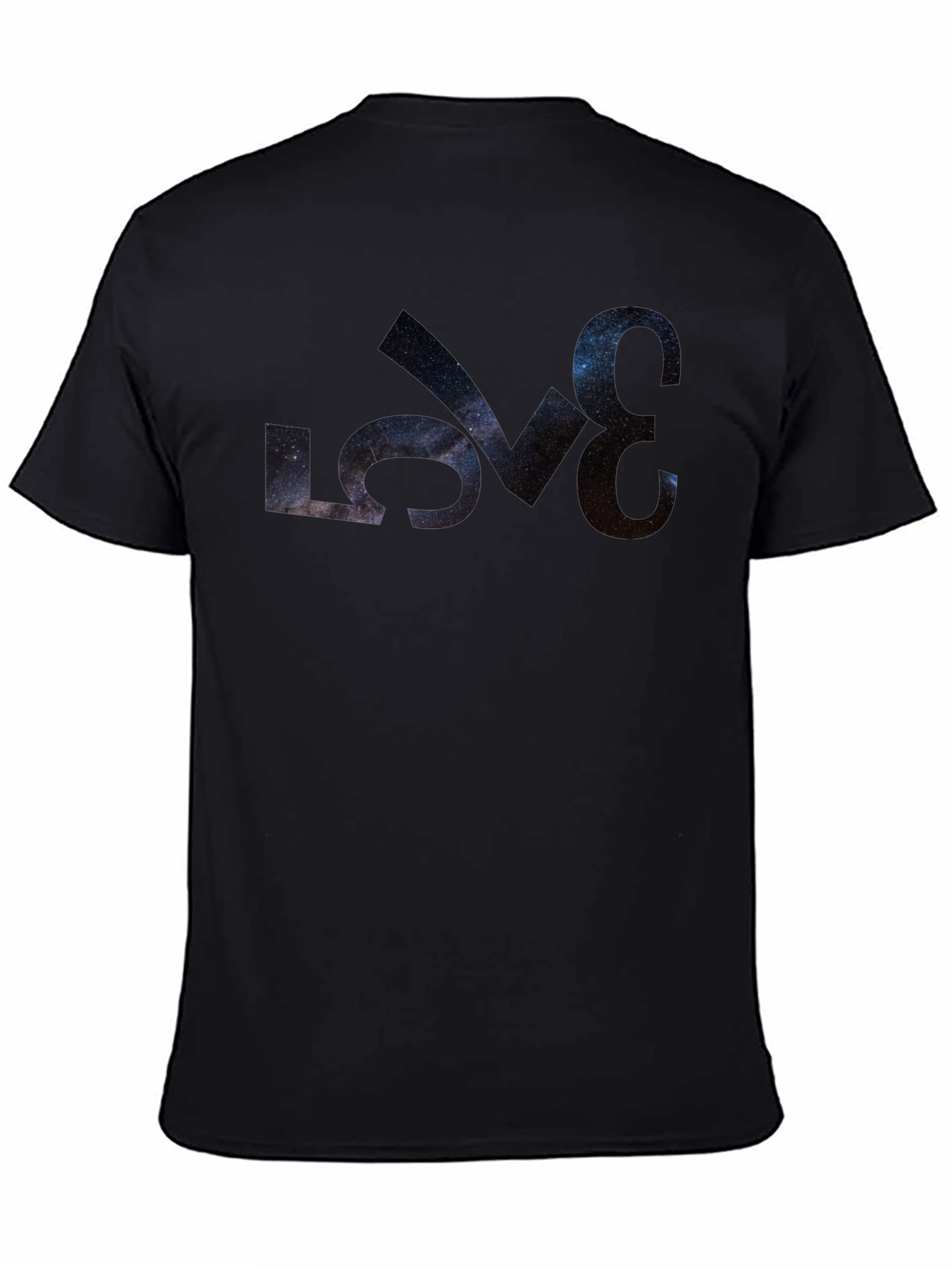Galaxy LOVE Graphic Black T-Shirt