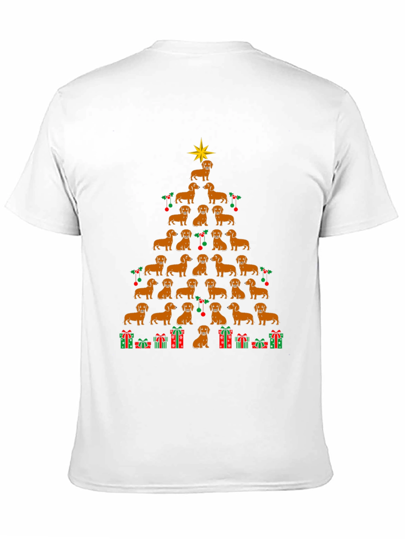 Dachshund Christmas Tree T-Shirt - Holiday Dog Tee