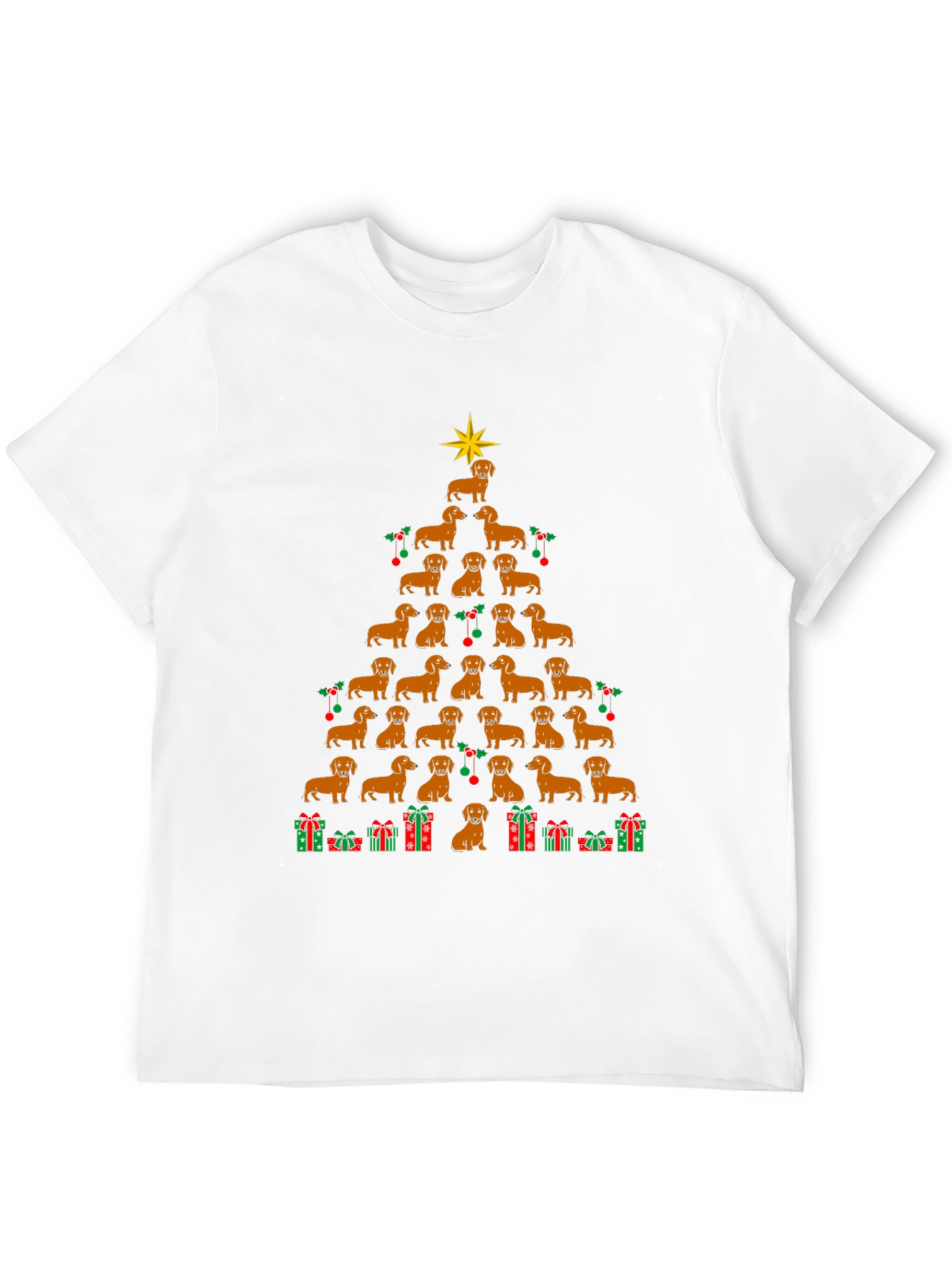 Dachshund Christmas Tree T-Shirt - Holiday Dog Tee