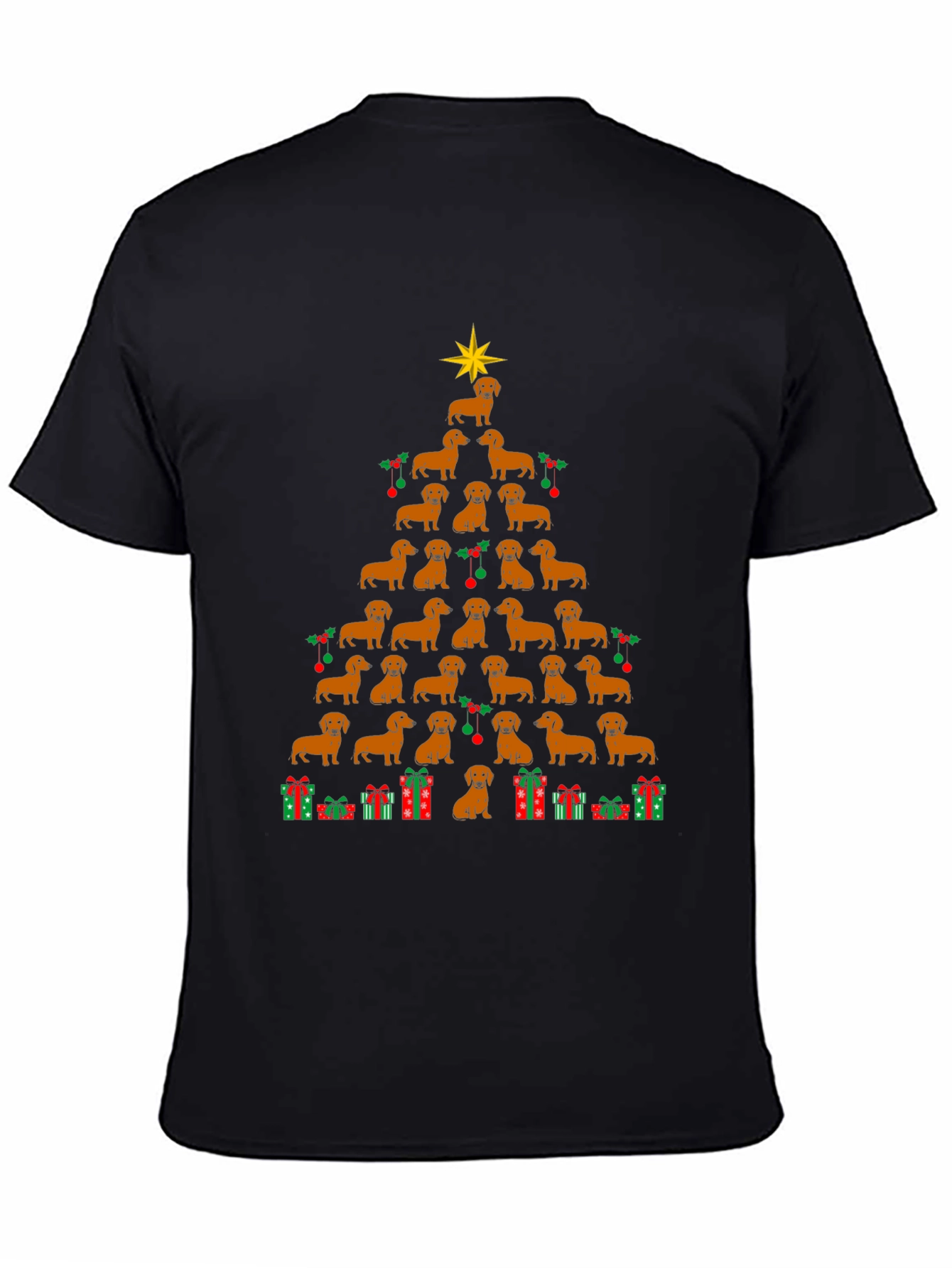 Dachshund Christmas Tree T-Shirt - Holiday Dog Tee