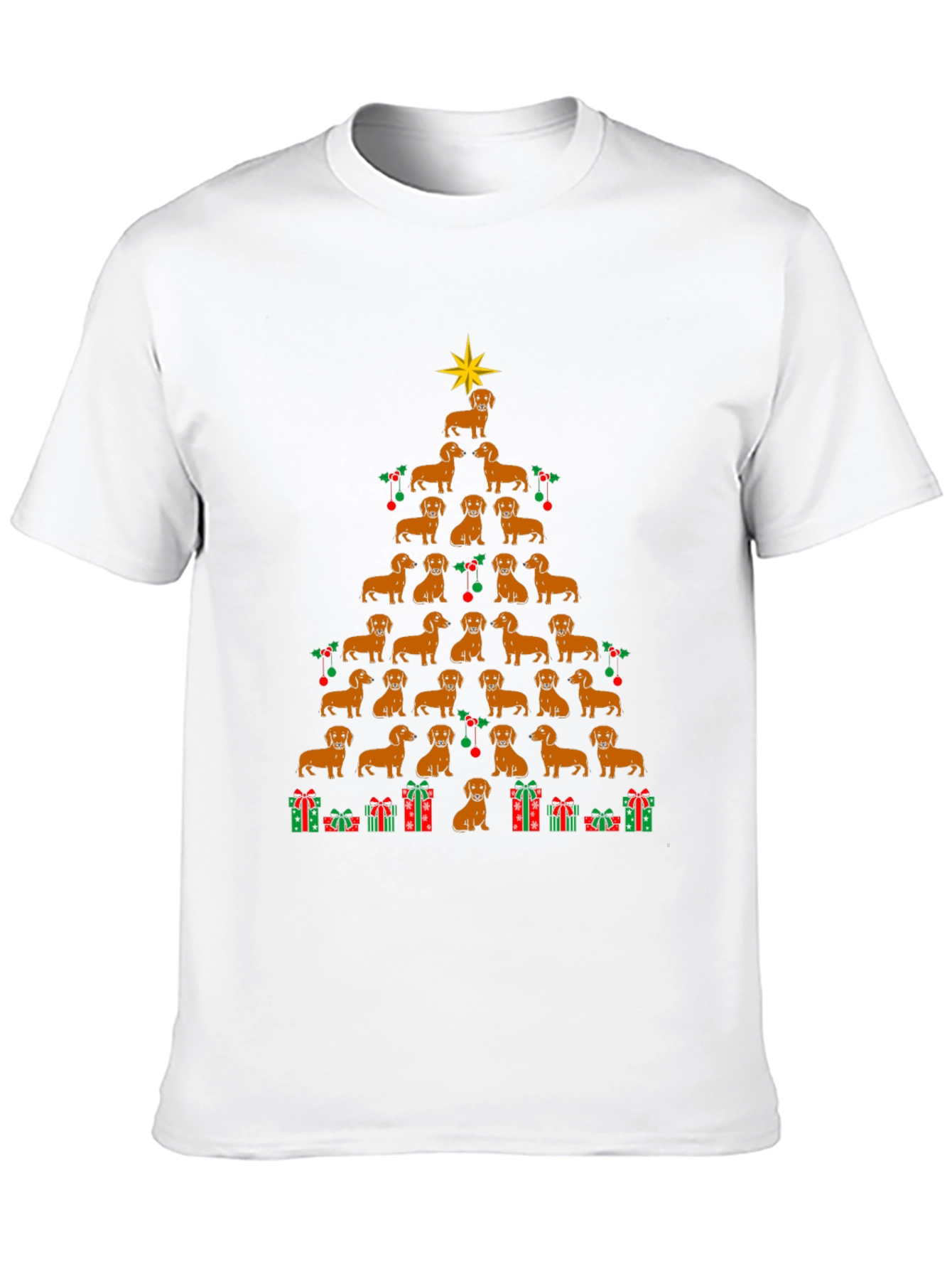 Dachshund Christmas Tree T-Shirt - Holiday Dog Tee