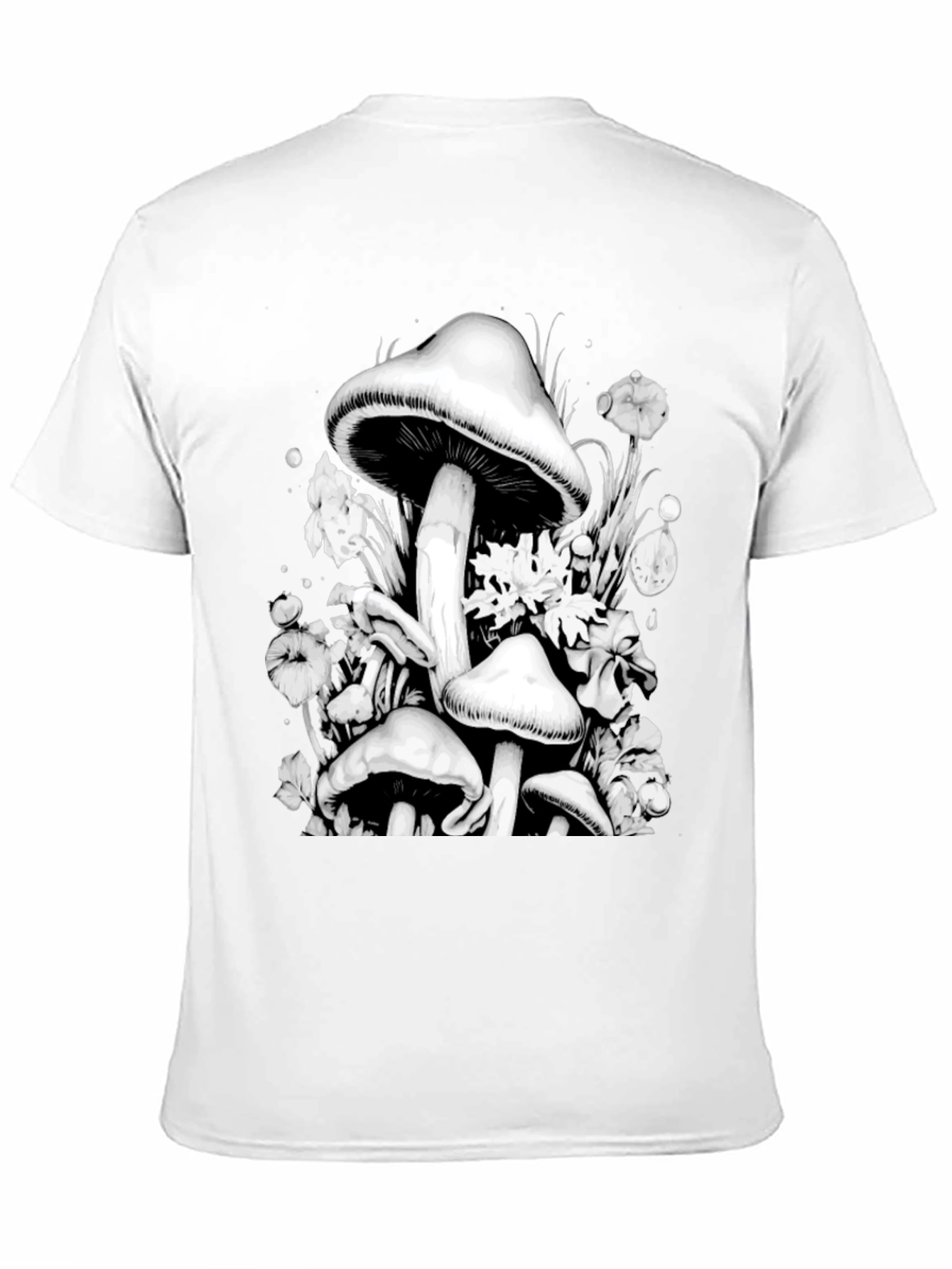 Mushroom Graphic Black T-Shirt