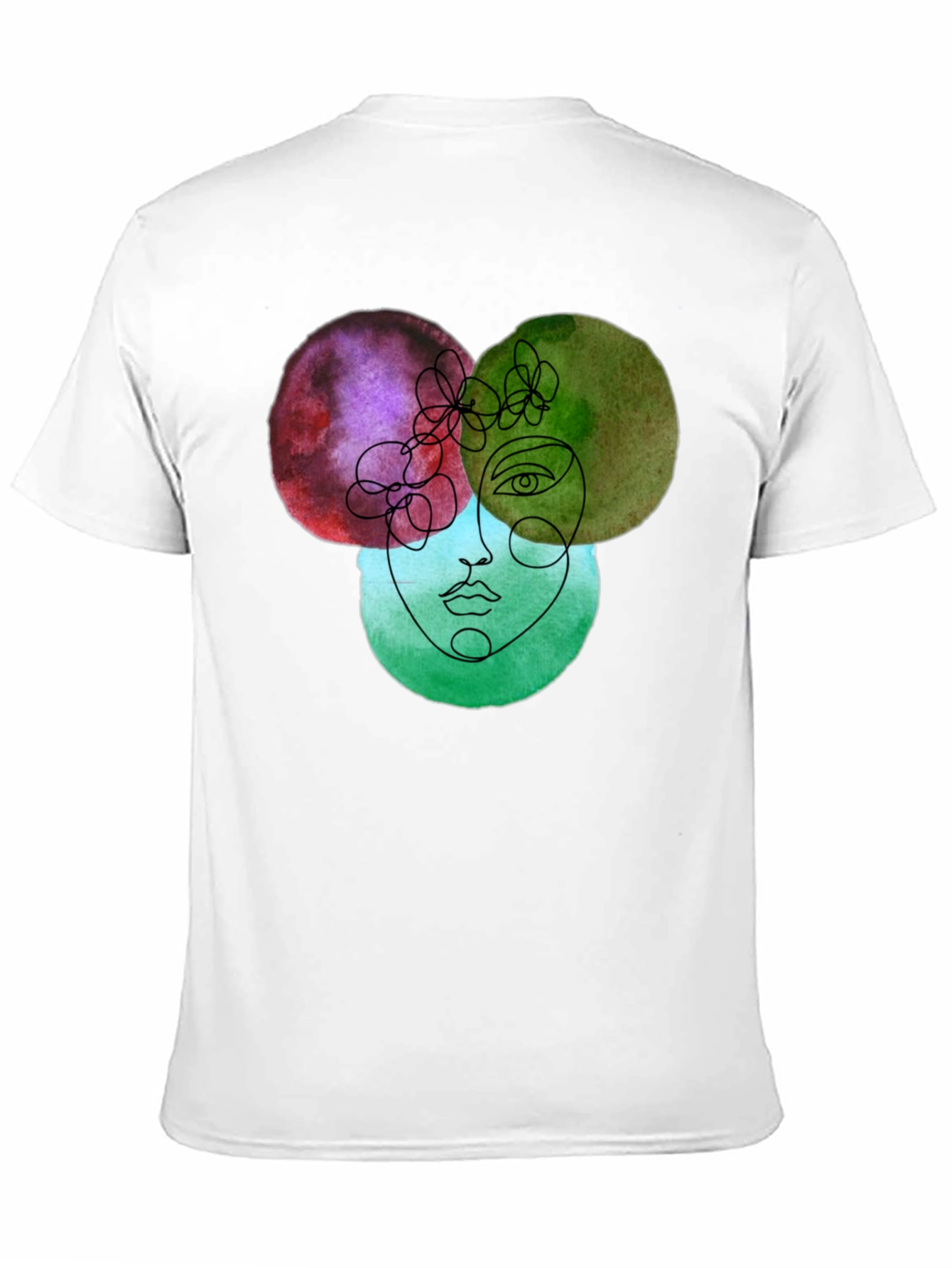 Abstract Face Graphic Tee - Unisex Soft Cotton T-Shirt