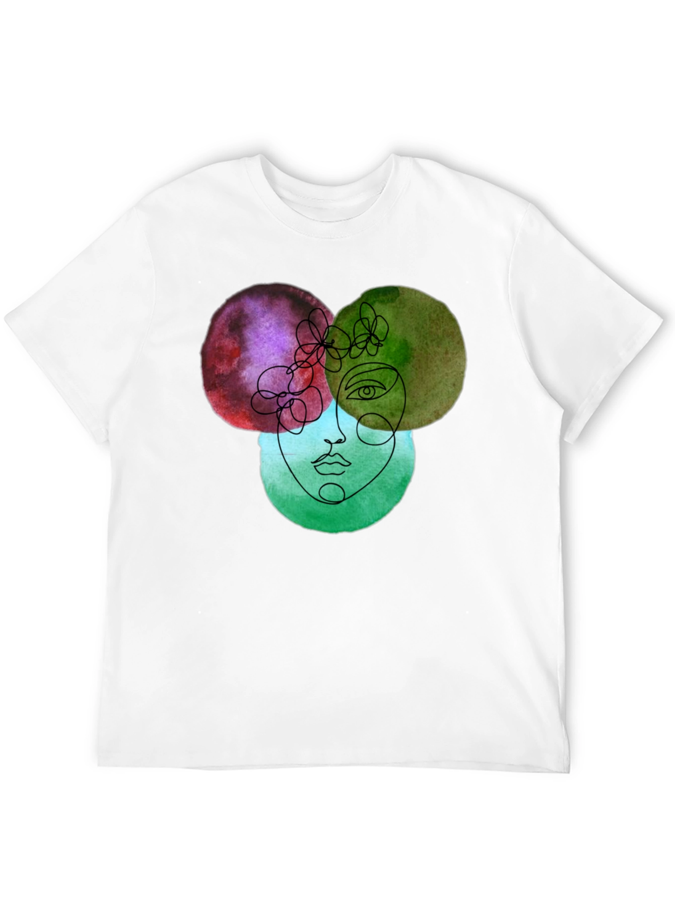 Abstract Face Graphic Tee - Unisex Soft Cotton T-Shirt