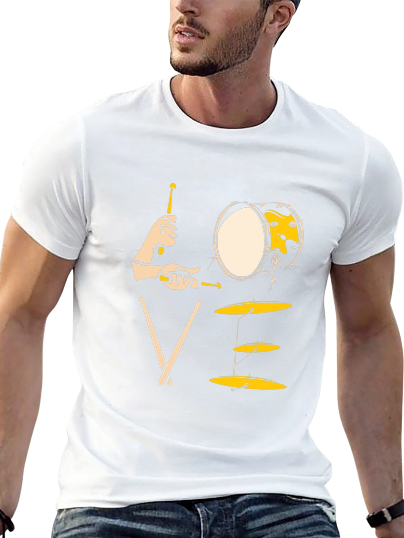 Drummer Love T-Shirt: Black Music Tee