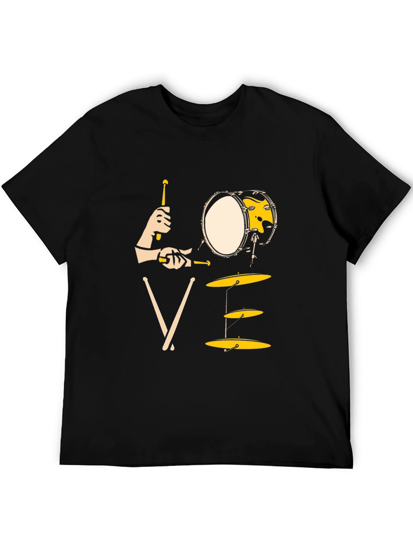 Drummer Love T-Shirt: Black Music Tee