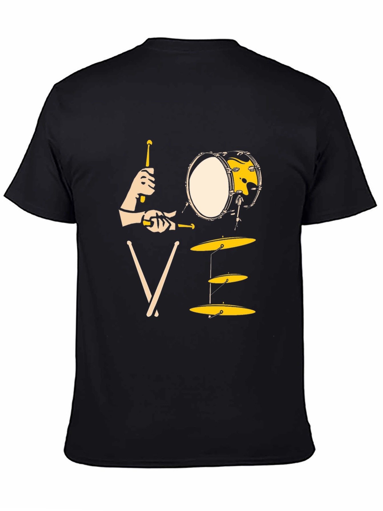 Drummer Love T-Shirt: Black Music Tee