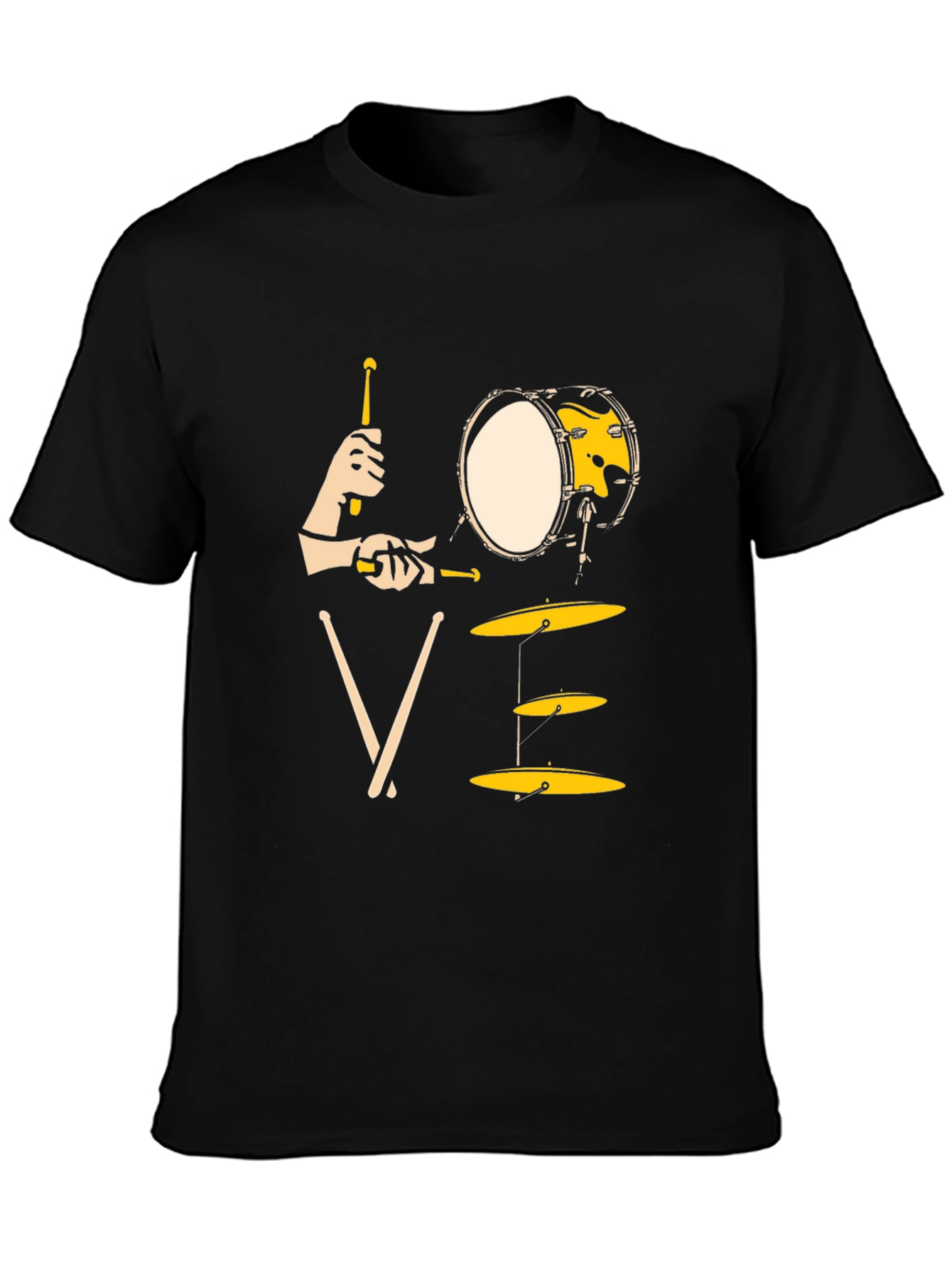 Drummer Love T-Shirt: Black Music Tee