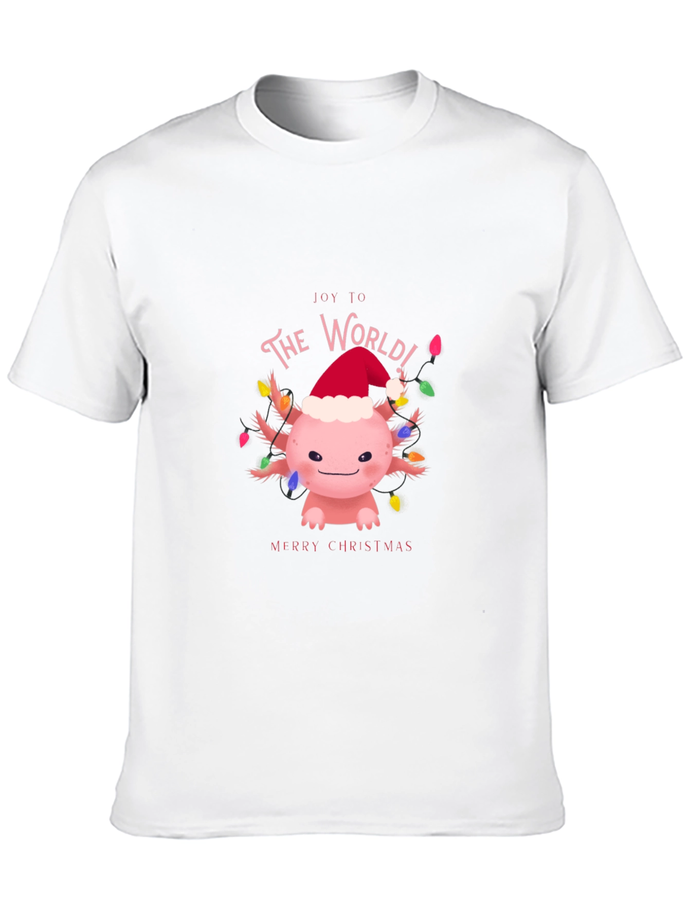 Joy to The World Axolotl Christmas T-Shirt