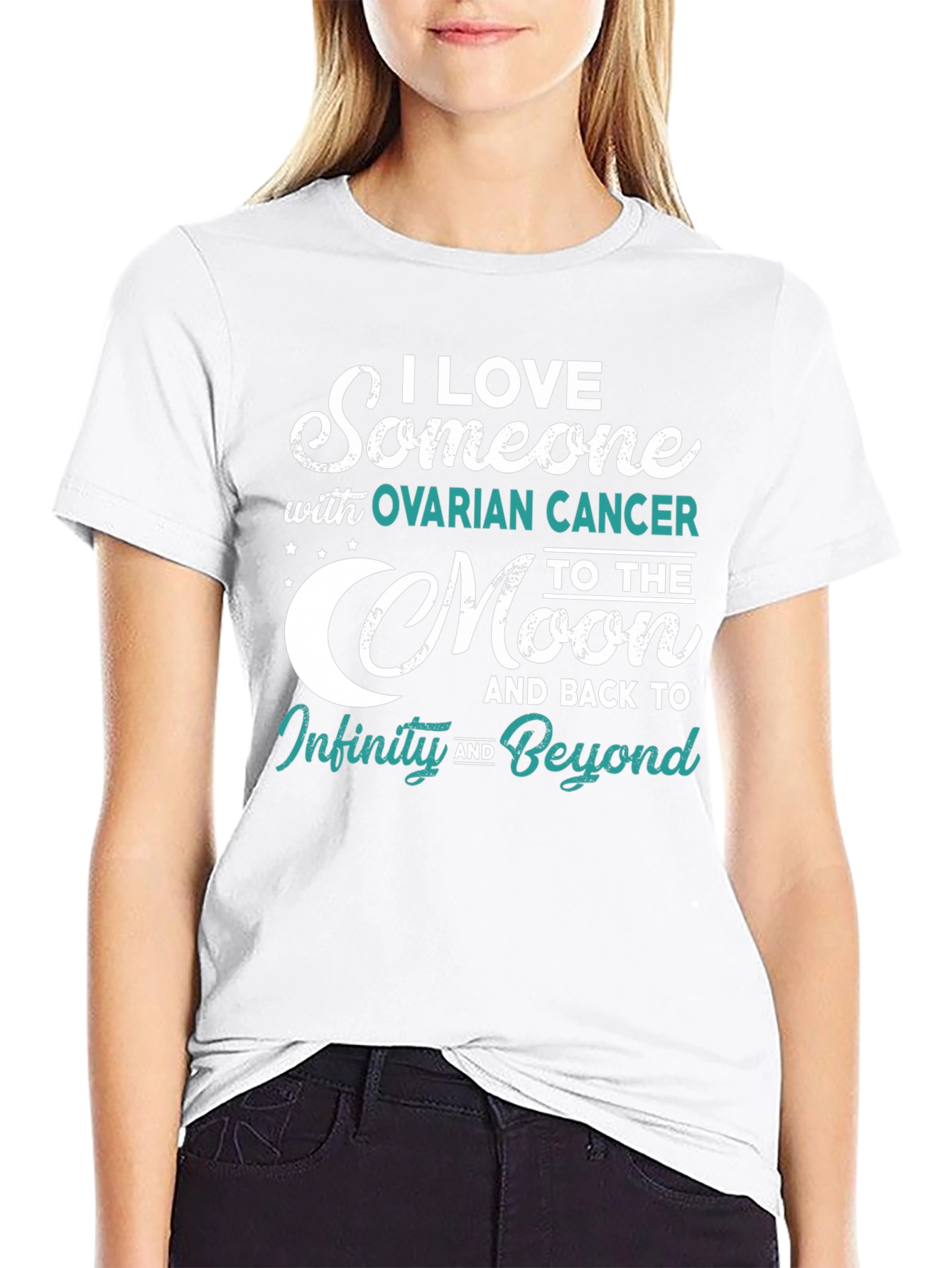 Ovarian Cancer Awareness T-Shirt - Love & Support