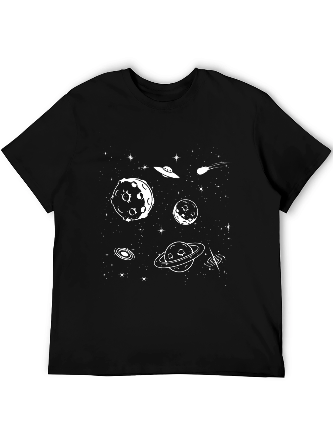 Cosmic Print Tee - Black Graphic T-Shirt