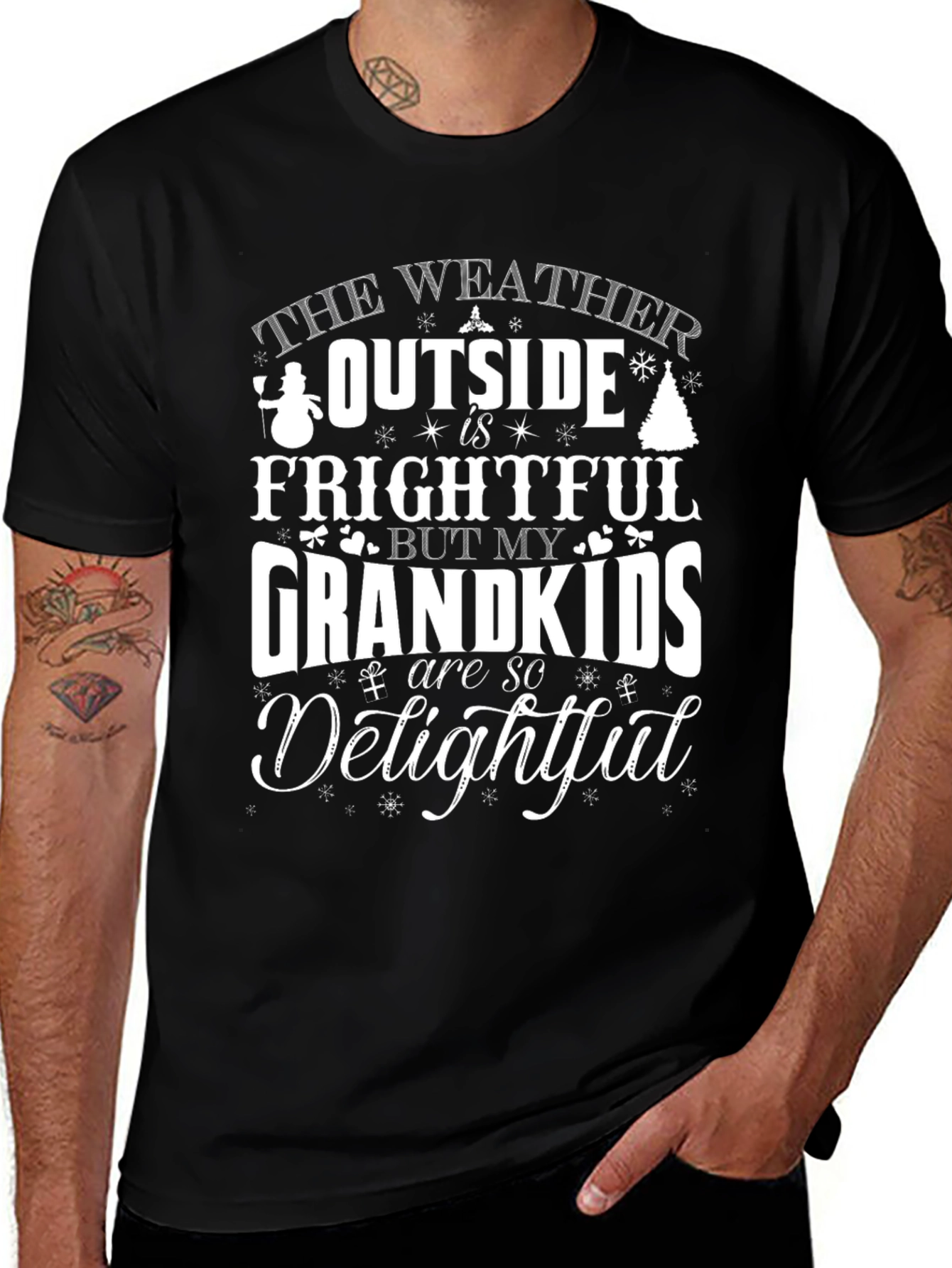 Frightful Weather Grandkids Delightful Graphic Tee