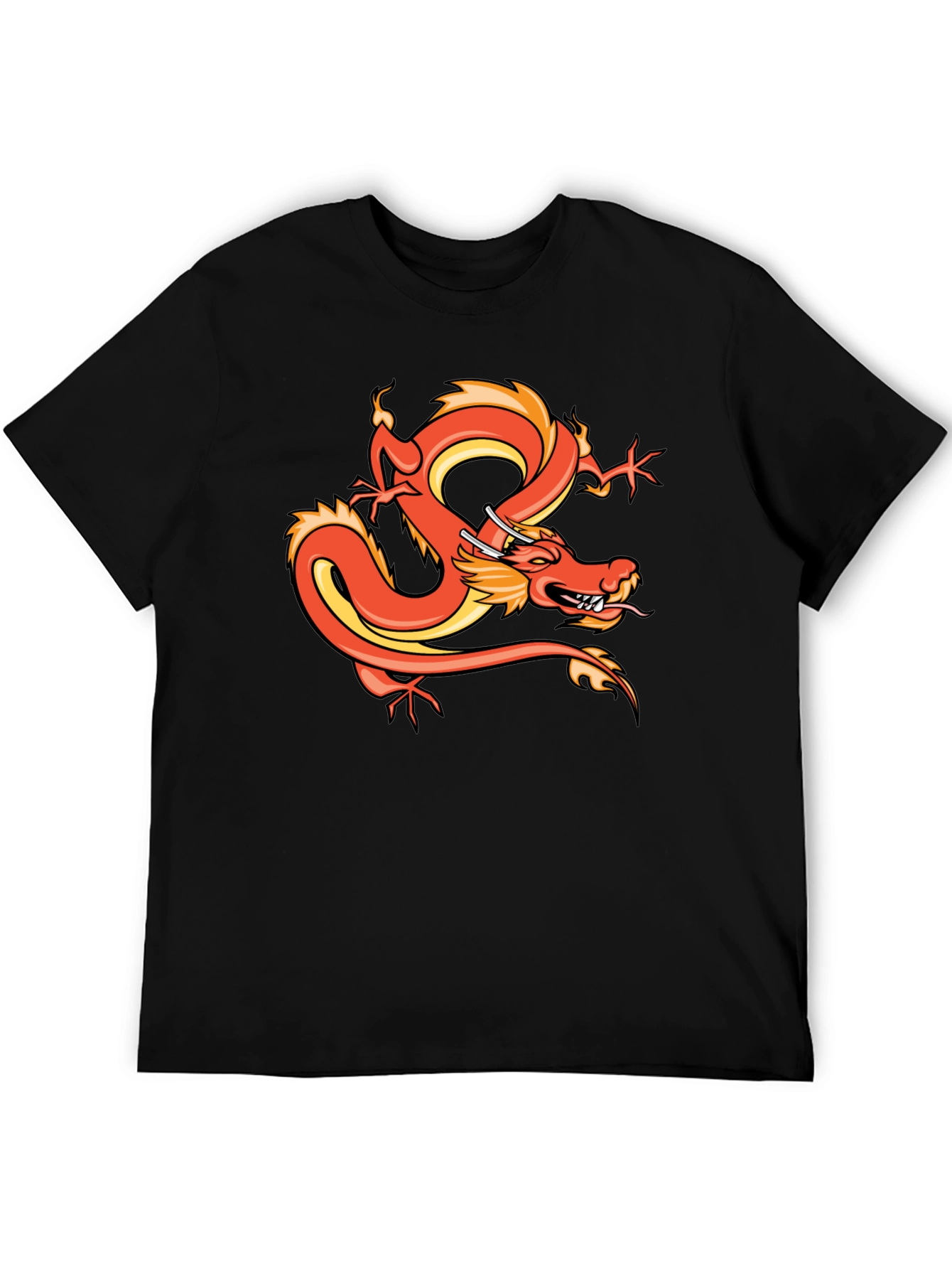 Dragon Graphic T-Shirt - Bold Asian Art Tee