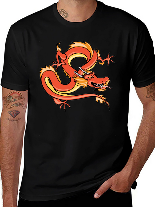 Dragon Graphic T-Shirt - Bold Asian Art Tee