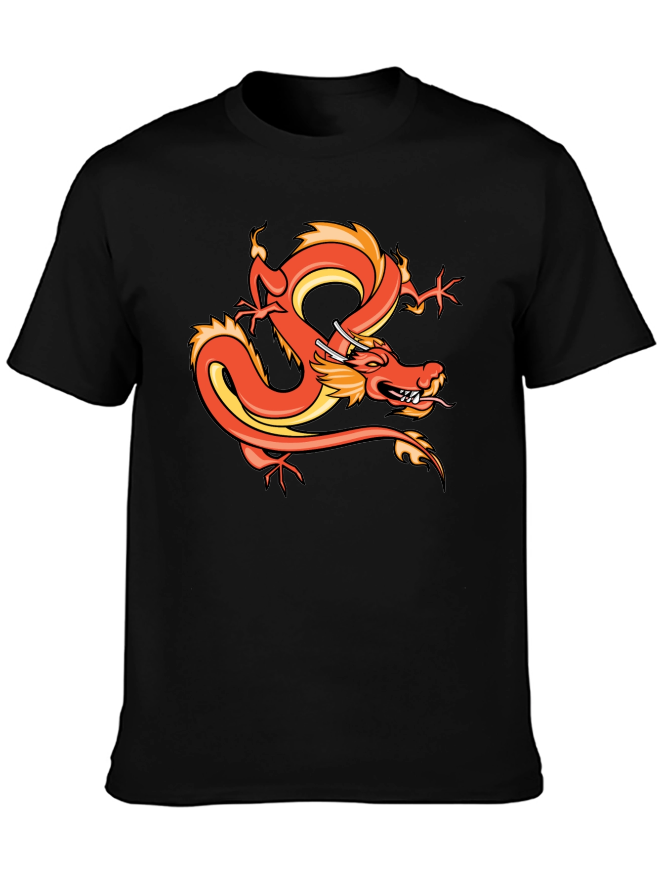 Dragon Graphic T-Shirt - Bold Asian Art Tee