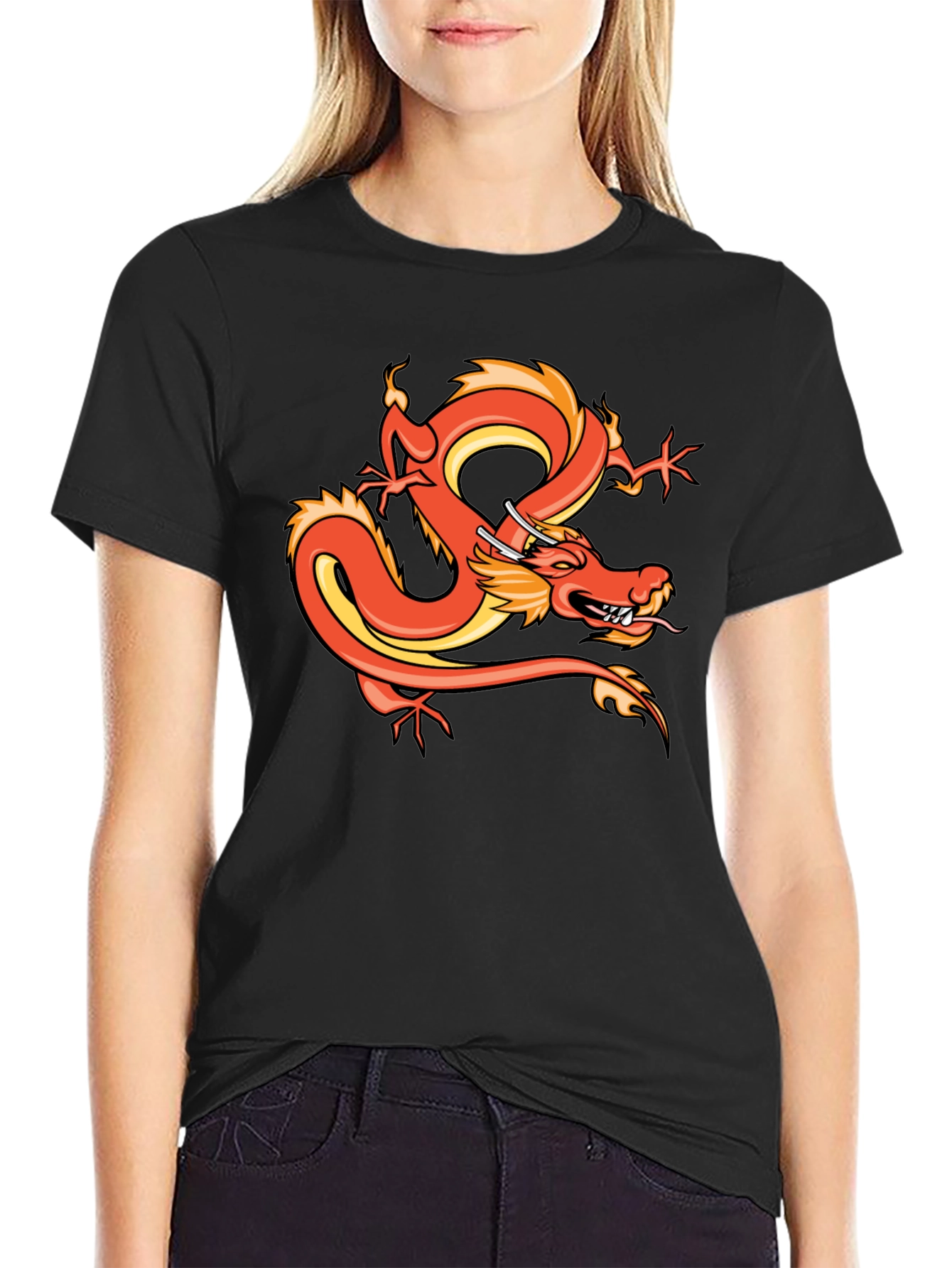 Dragon Graphic T-Shirt - Bold Asian Art Tee