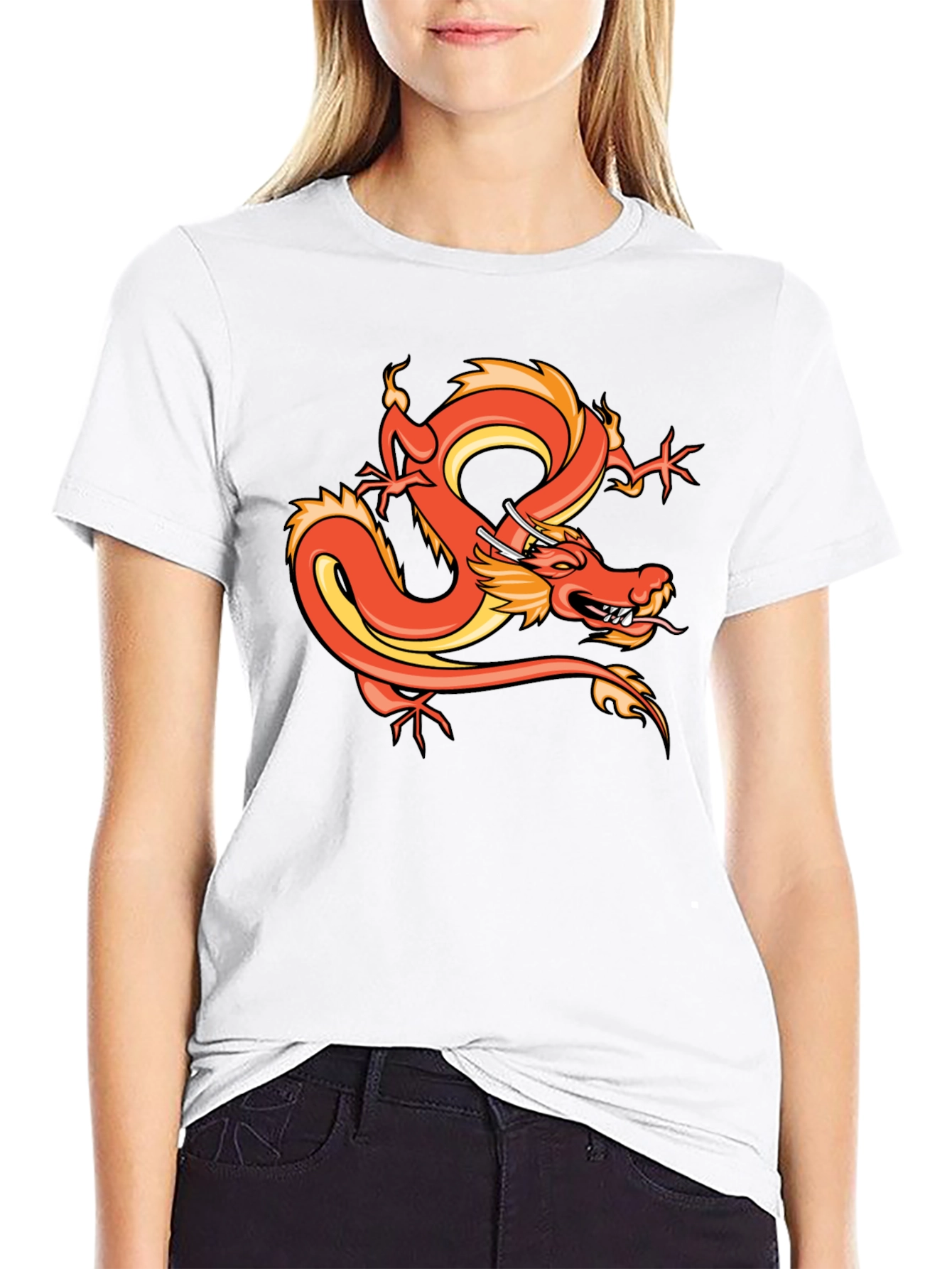 Dragon Graphic T-Shirt - Bold Asian Art Tee