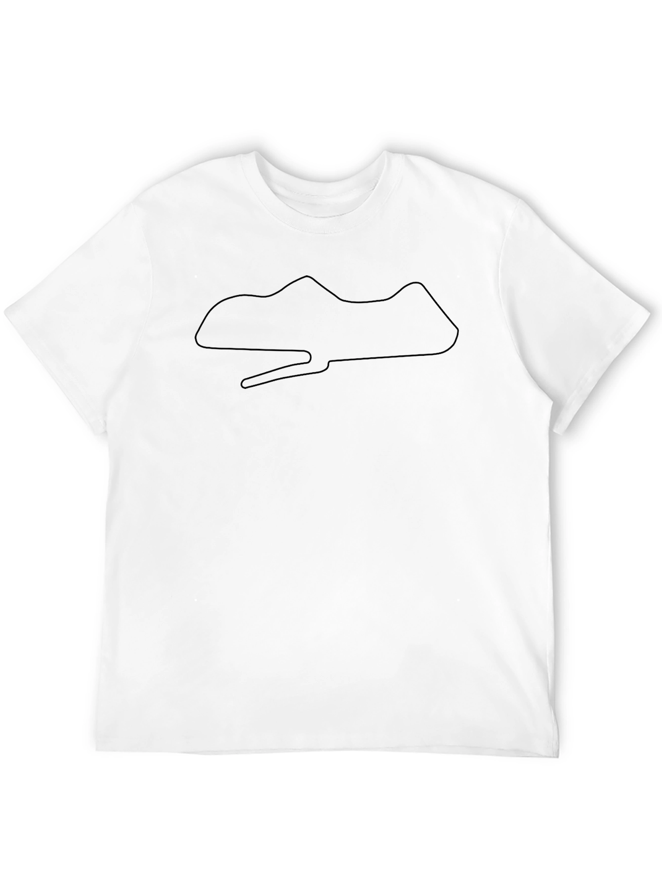 Black Racing Track Outline Graphic Tee