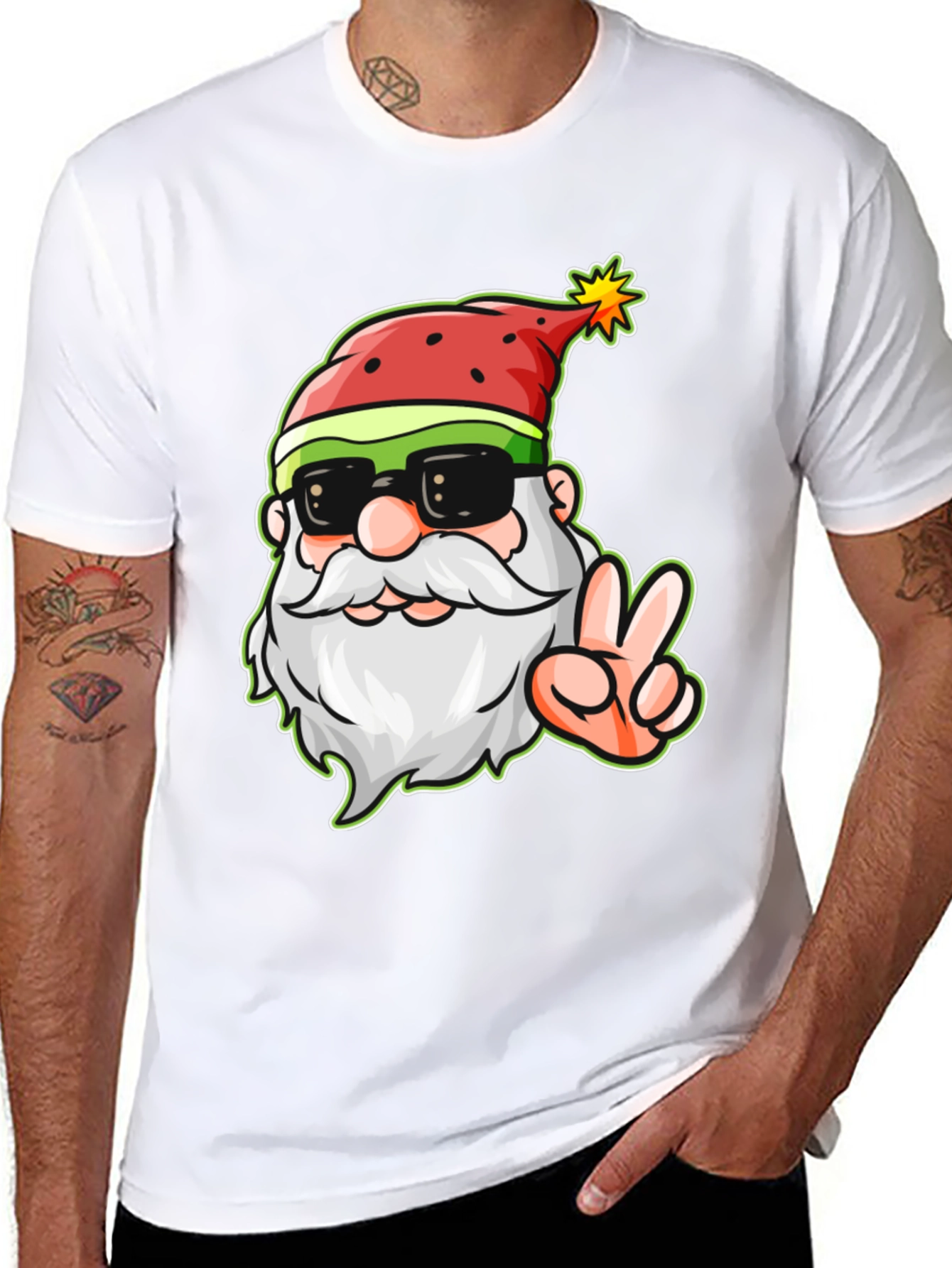 Cool Santa Claus Graphic T-Shirt