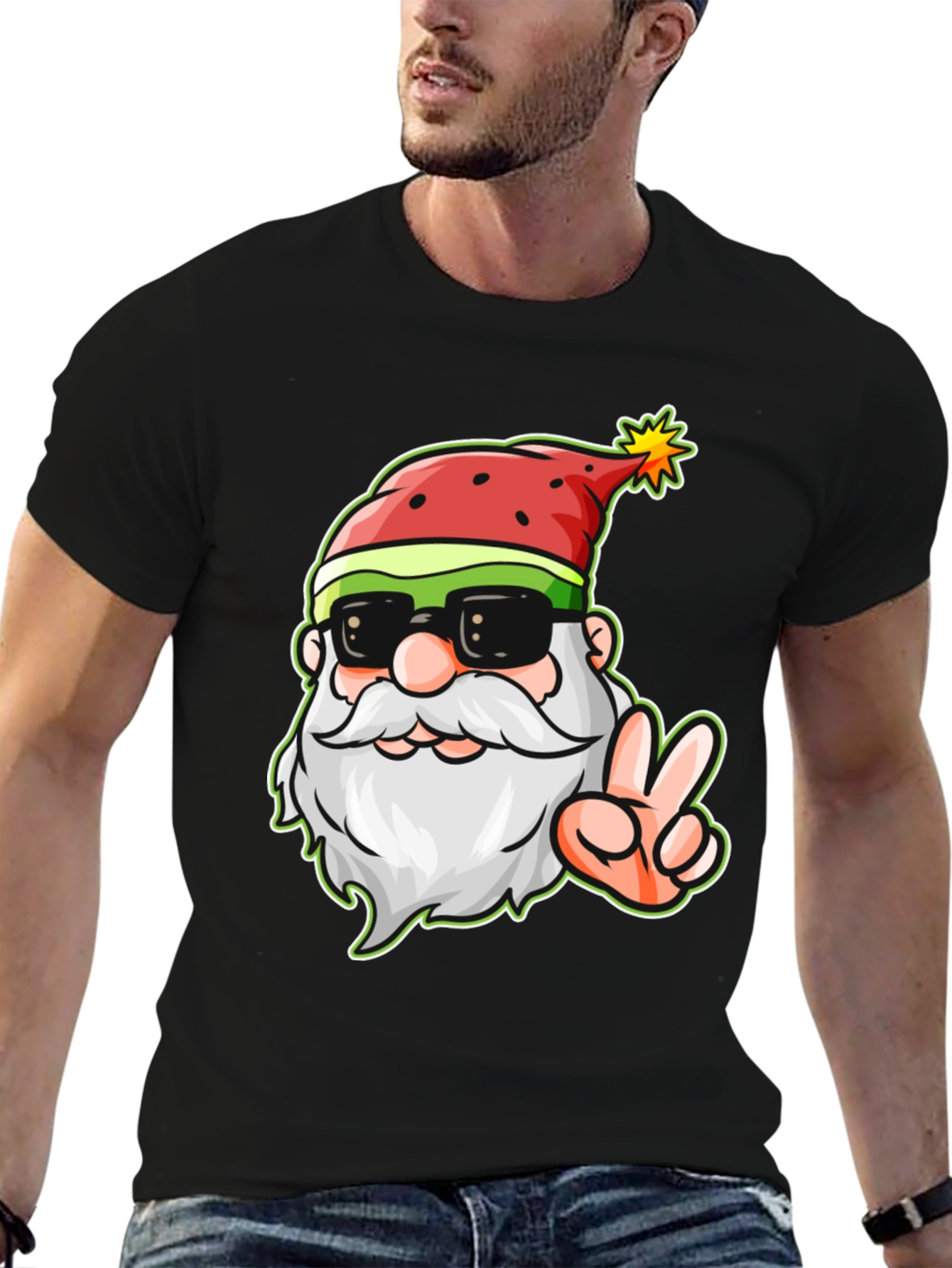 Cool Santa Claus Graphic T-Shirt