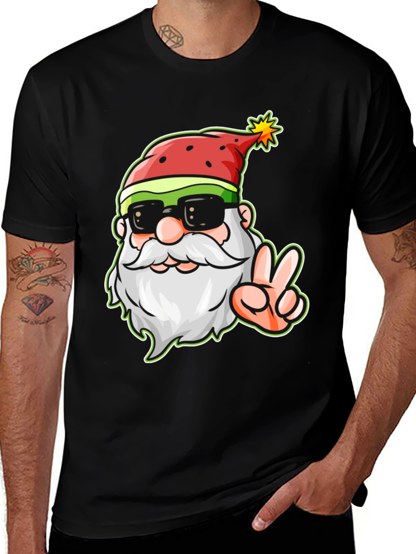Cool Santa Claus Graphic T-Shirt
