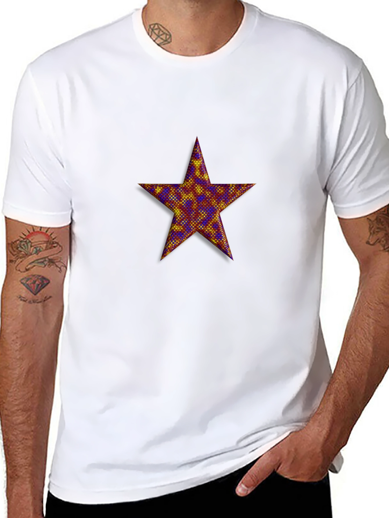 Star Graphic Black T-Shirt Casual Wear