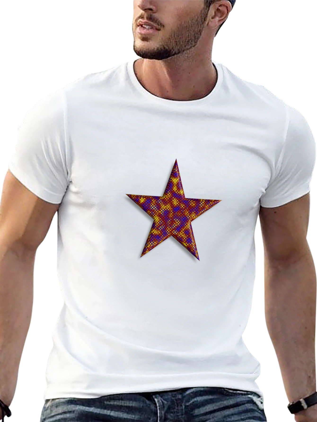 Star Graphic Black T-Shirt Casual Wear