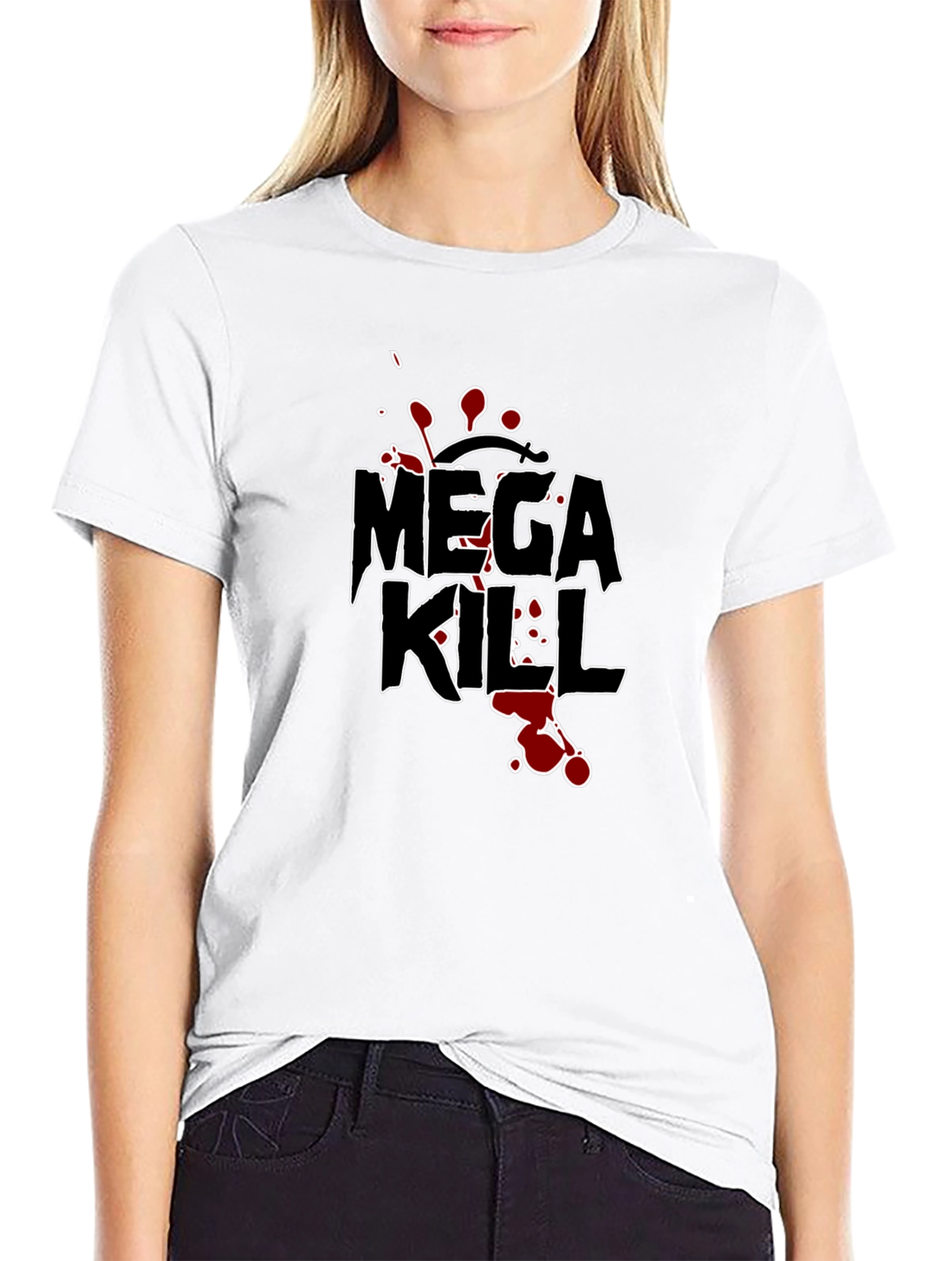 Mega Kill Graphic Tee - Black Cotton T-Shirt