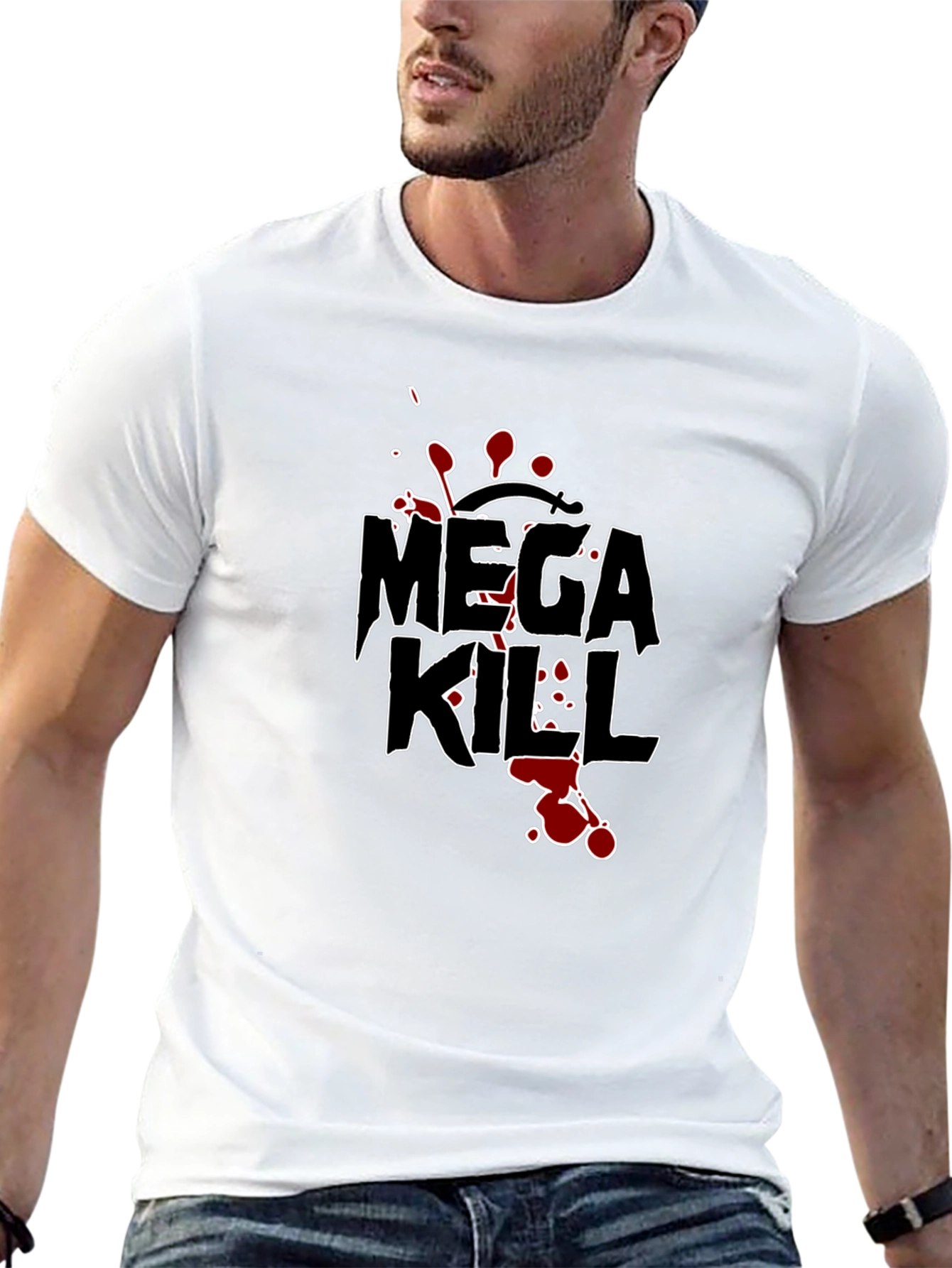 Mega Kill Graphic Tee - Black Cotton T-Shirt