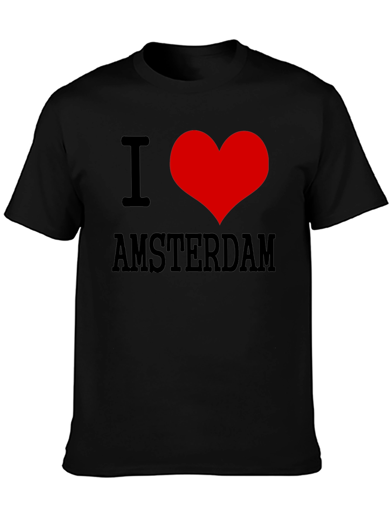 I Heart Amsterdam Black T-Shirt