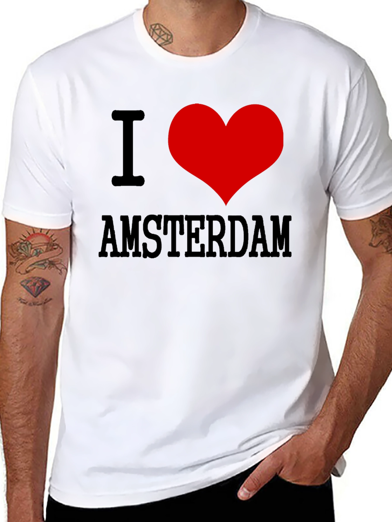 I Heart Amsterdam Black T-Shirt
