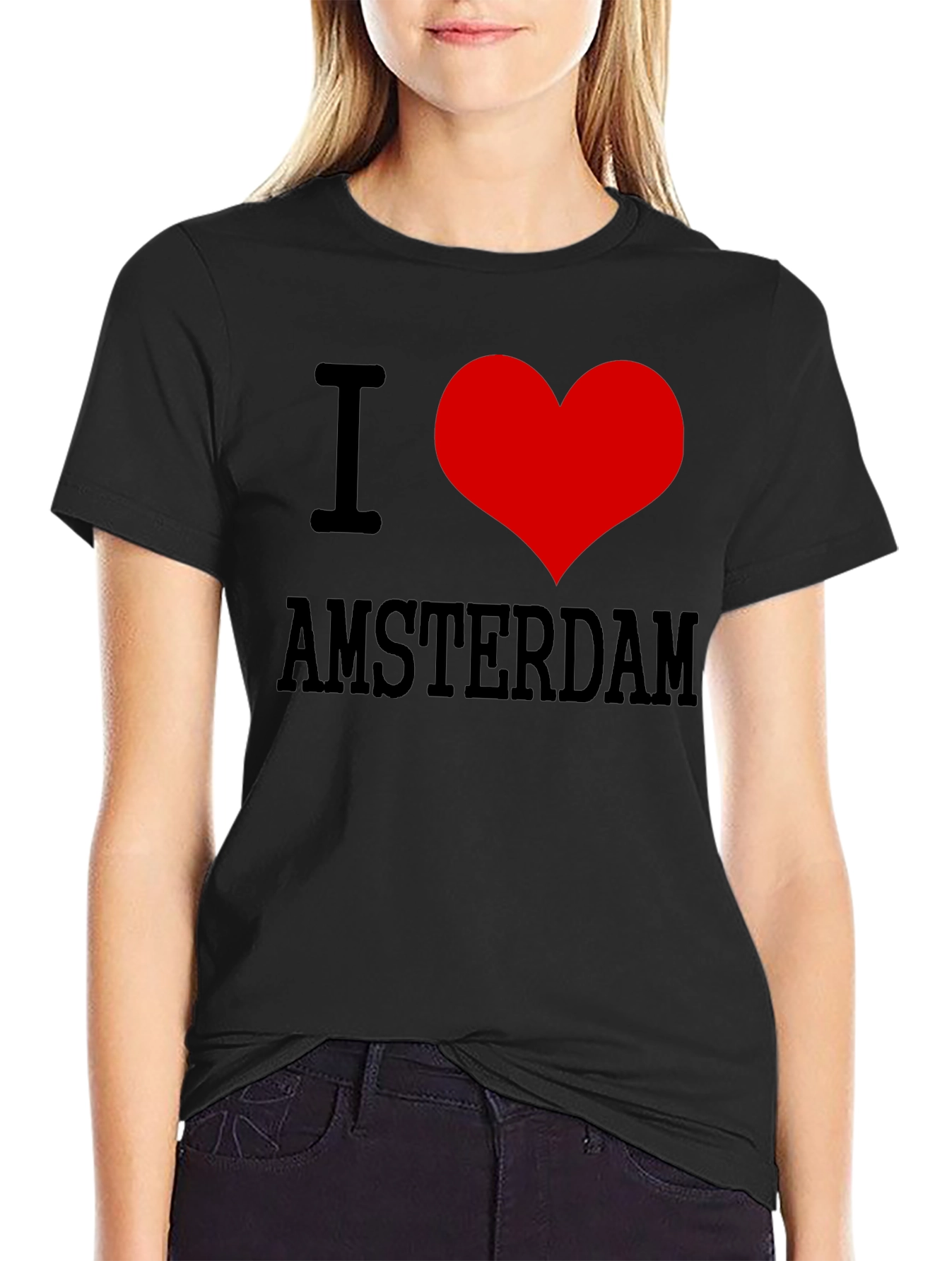 I Heart Amsterdam Black T-Shirt