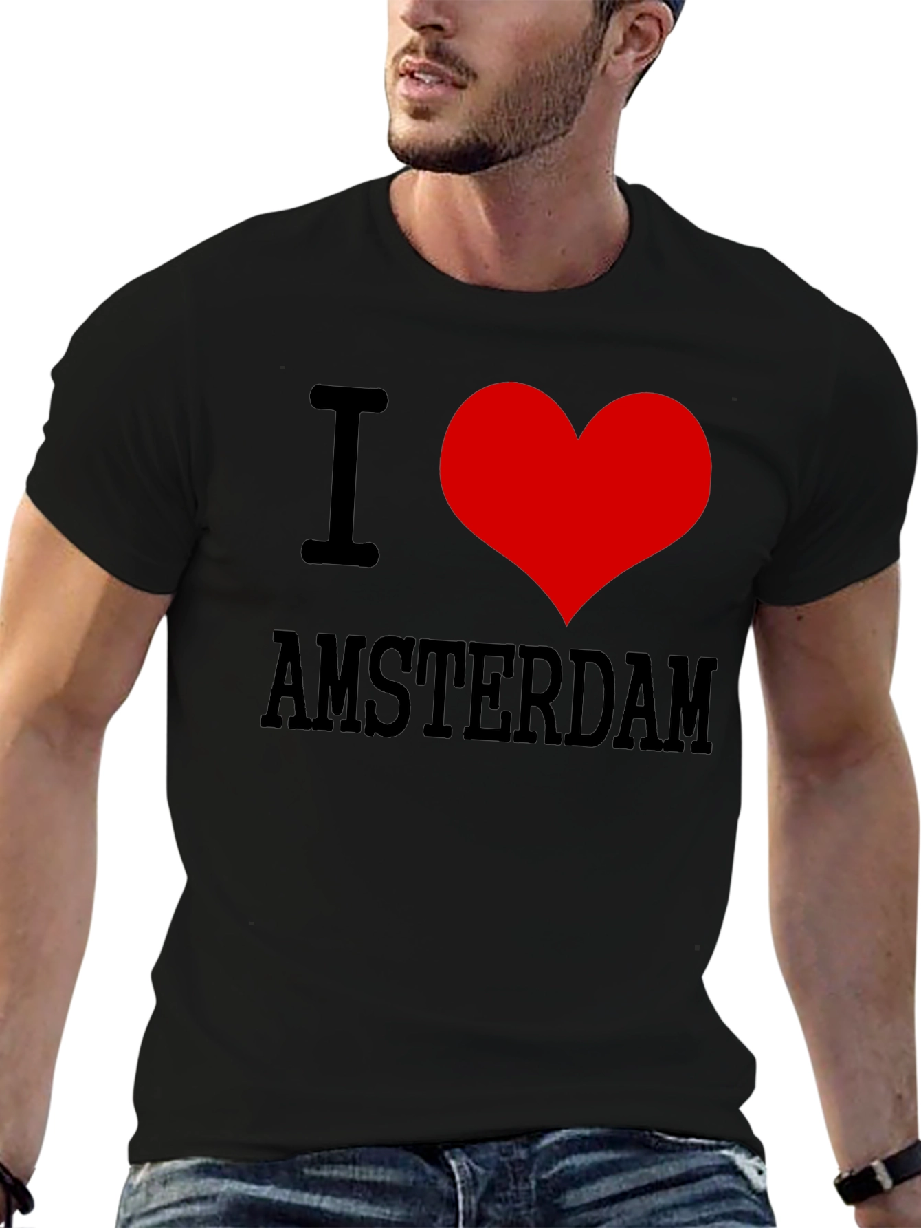 I Heart Amsterdam Black T-Shirt