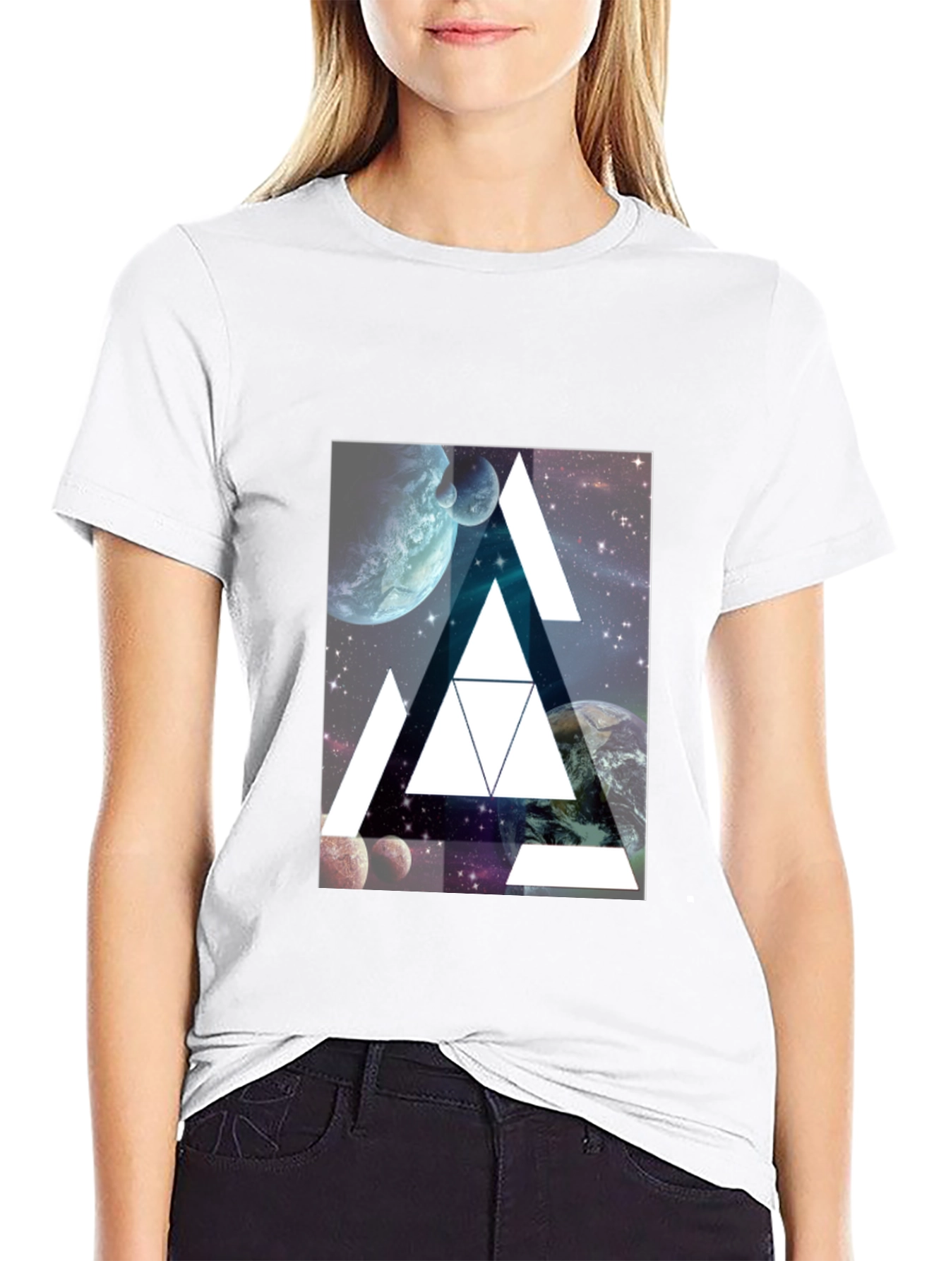 Cosmic Triangle Black T-Shirt